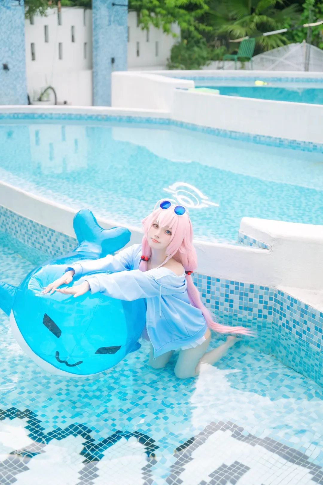 蔚蓝档案, 小鸟游星野cos, 夏日泳装, cosplay摄影, 二次元水着 - 第3张