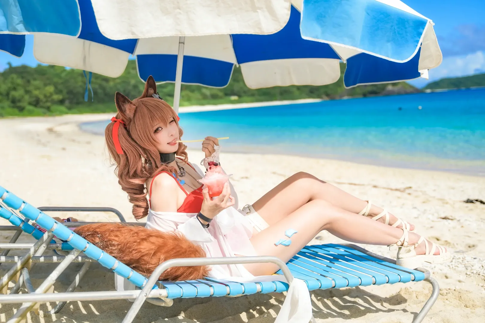アークナイツ, 水着コスプレ, サマーフィルム, アンジェリーナコスプレ, ビーチコスプレ - 3枚目