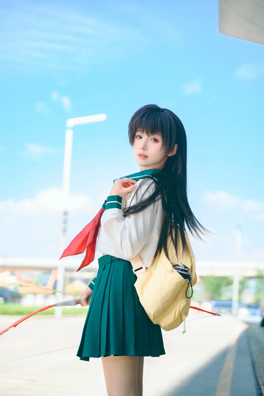 Cosplay摄影, 漫展场照, 犬夜叉, 戈薇cos, 水手服少女 - 第3张