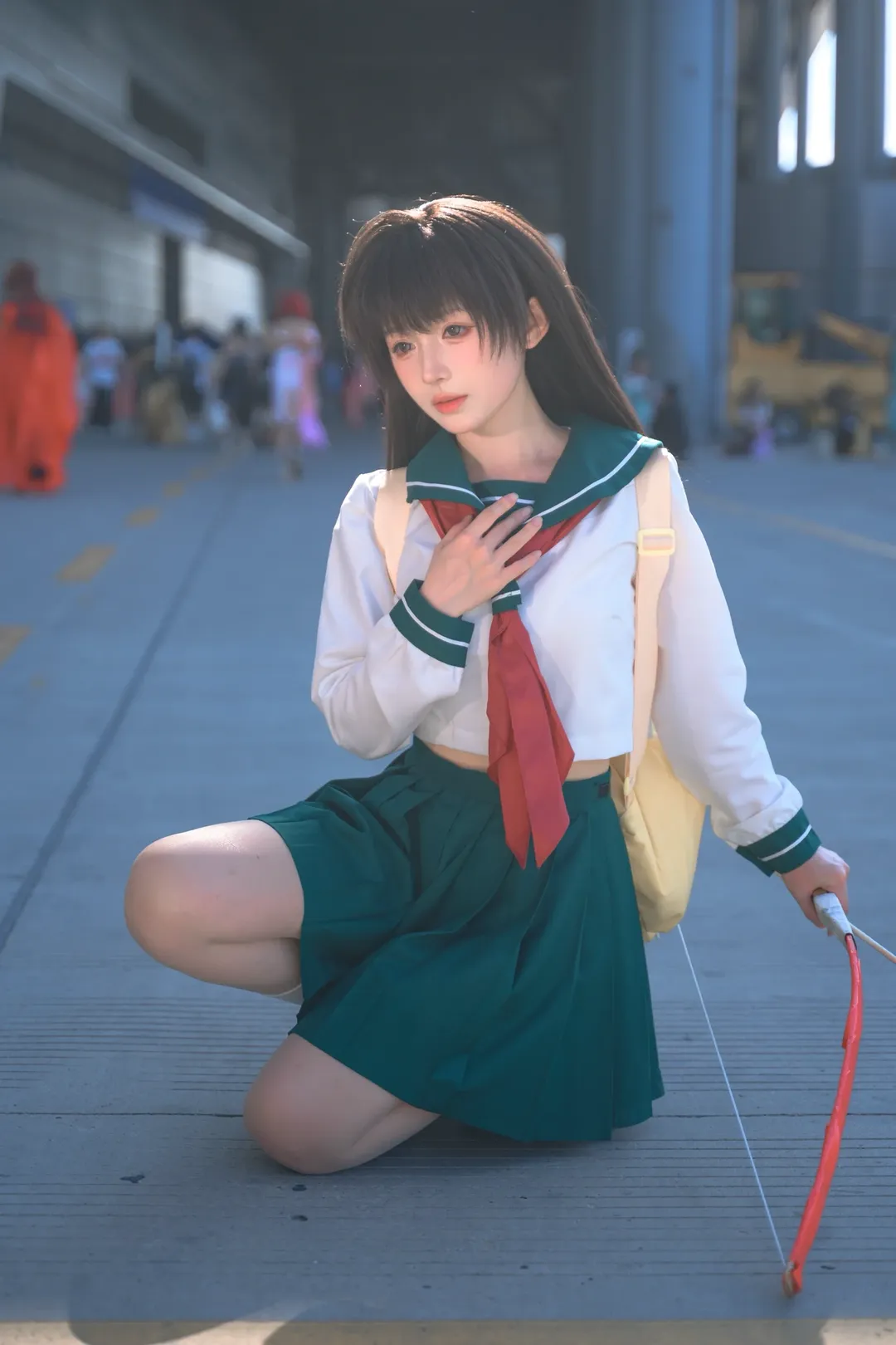 Cosplay摄影, 漫展场照, 犬夜叉, 戈薇cos, 水手服少女 - 第6张