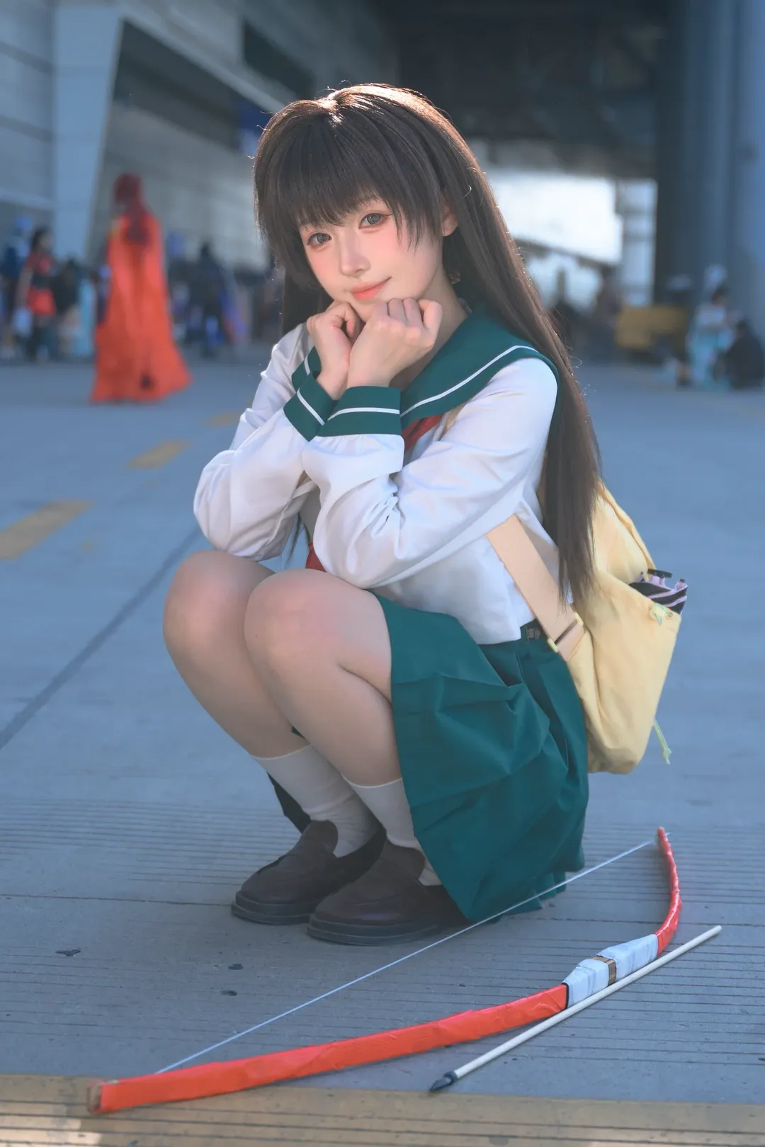 Cosplay摄影, 漫展场照, 犬夜叉, 戈薇cos, 水手服少女 - 第9张