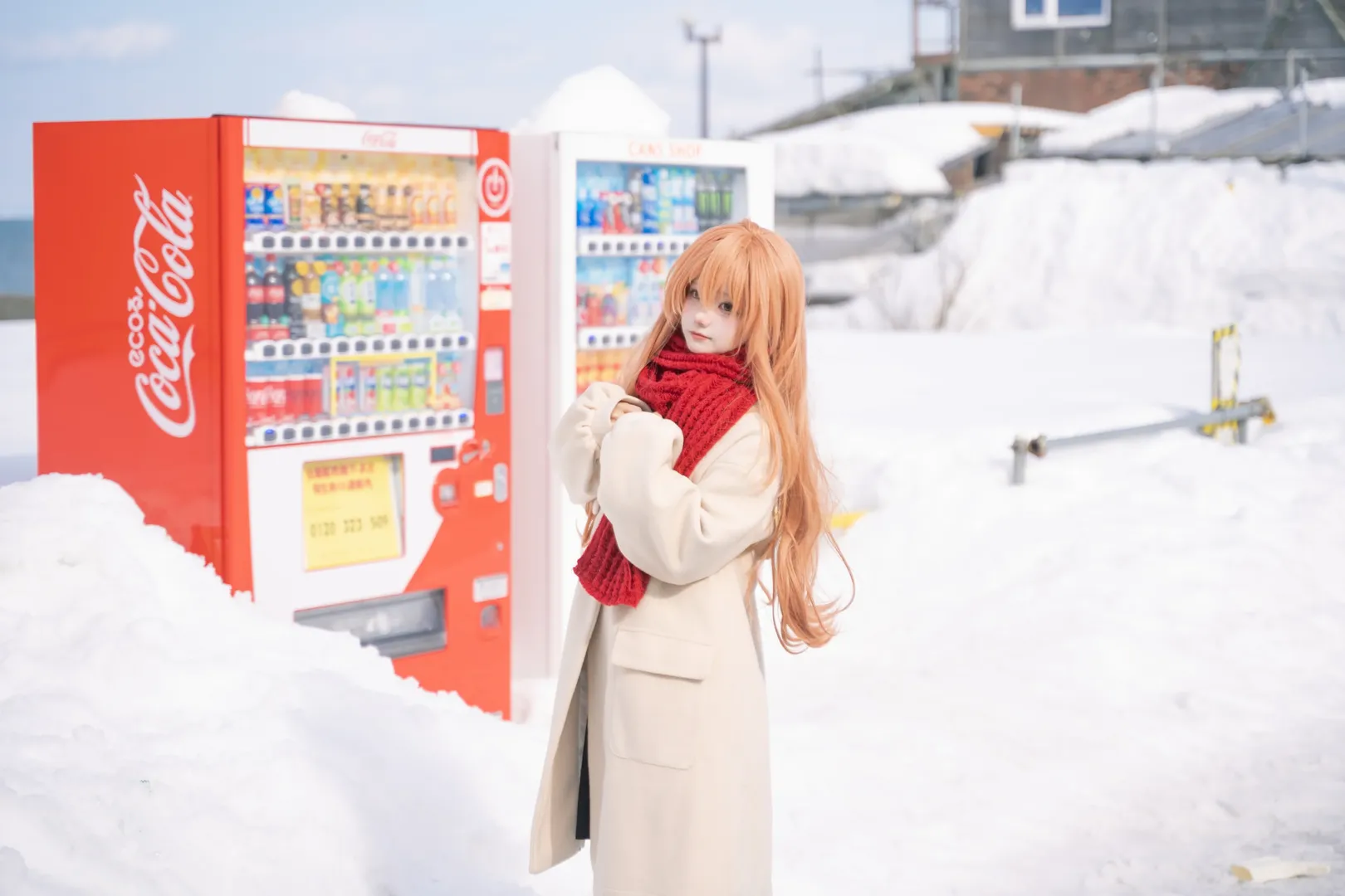 逢坂大河cos, 龙与虎, 雪景cos, 日系冬季穿搭, 铁道旅拍 - 第4张
