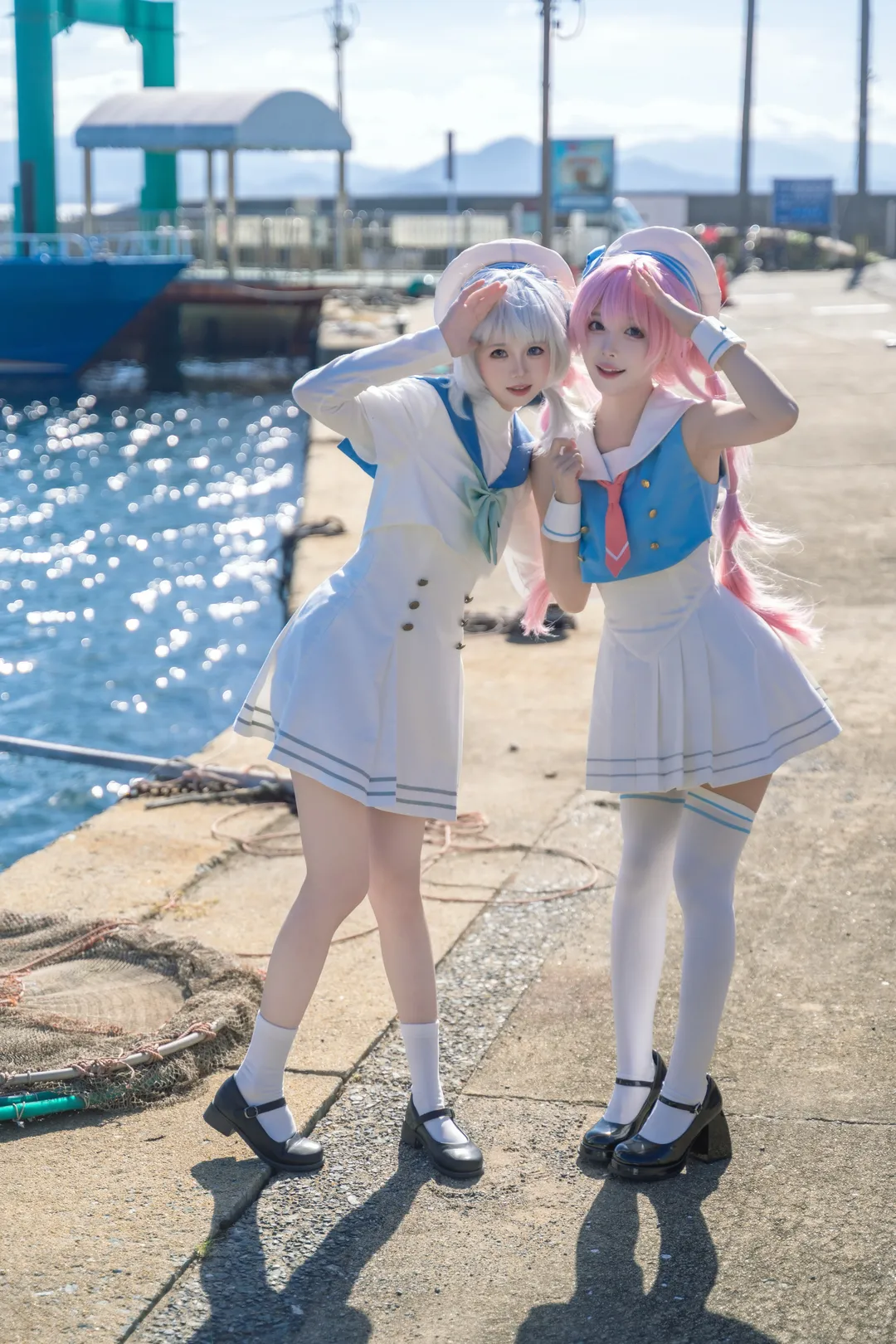 水手服cosplay, 要乐奈cos, BanG Dream! It's MyGO!!!!!, 千早爱音cos, 海港外景 - 第1张