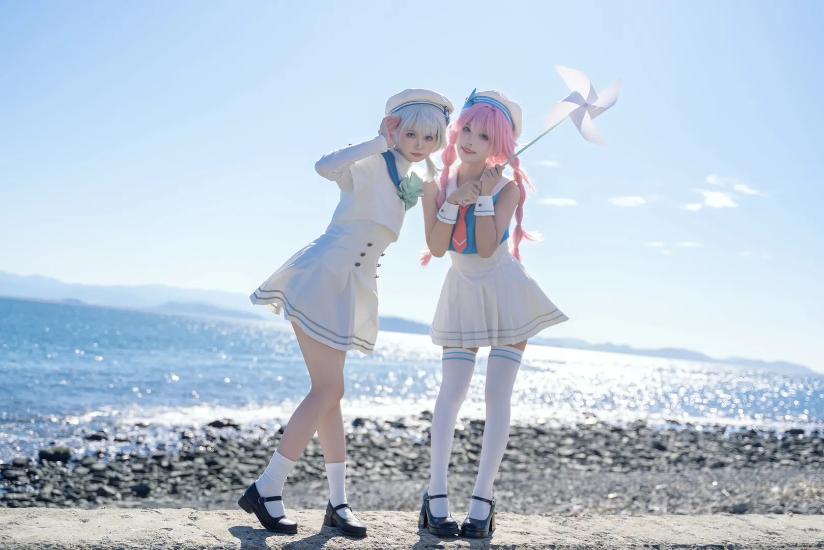 水手服cosplay, 要乐奈cos, BanG Dream! It's MyGO!!!!!, 千早爱音cos, 海港外景 - 第5张