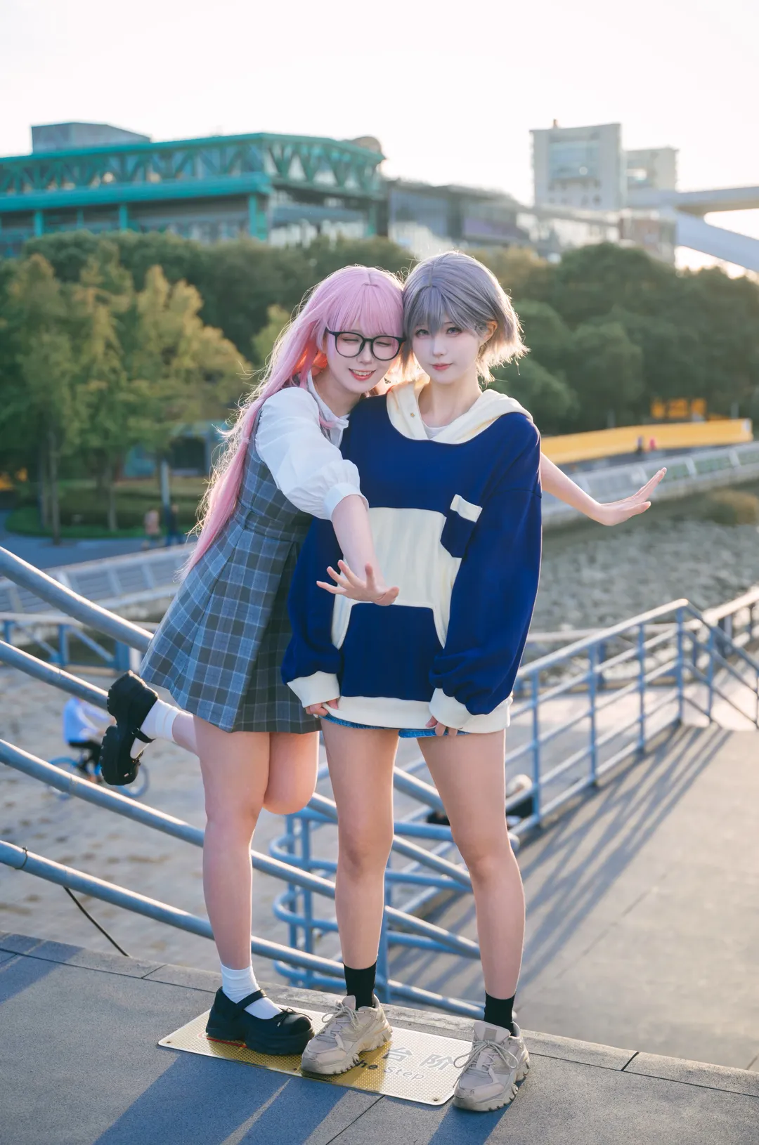 Anime-style photography, Duo cosplay, Outdoor cosplay, BanG Dream! It's MyGO!!!!!, Chihaya Anon cosplay