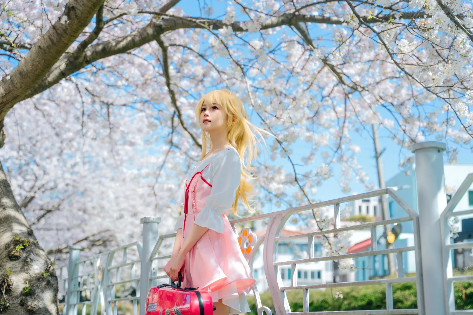 宮園かをりコスプレ, 四月は君の嘘, 春の桜, ソニー A7M5, 撮って出しポートレート - 3枚目