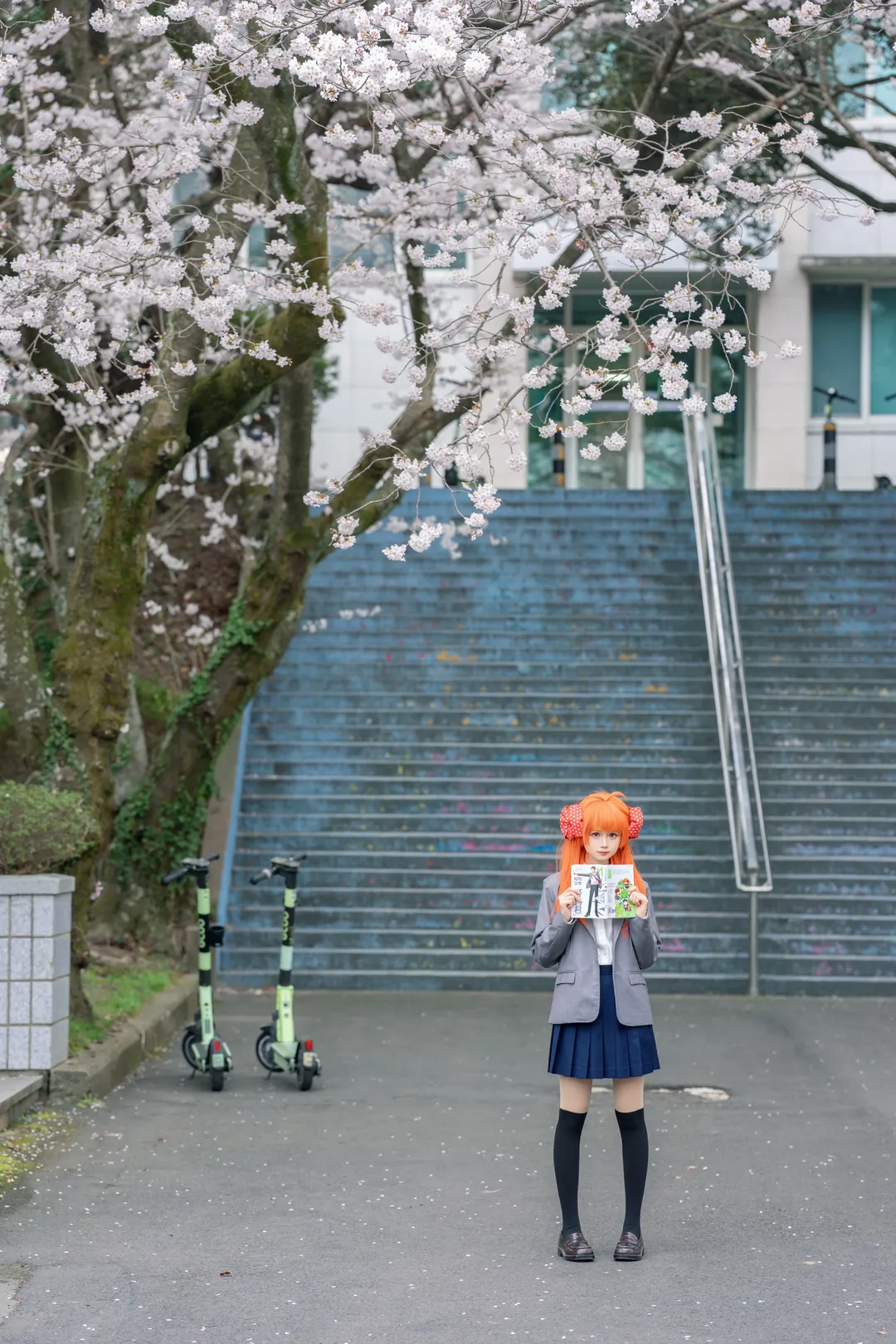 校园制服穿搭, 佐仓千代cos, 月刊少女野崎君, 春日樱花外景, 少女心事 - 第7张