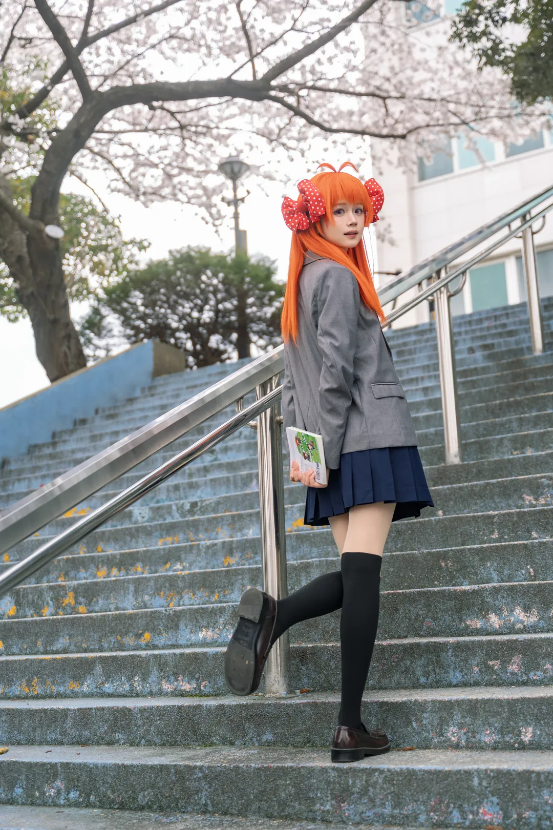 校园制服穿搭, 佐仓千代cos, 月刊少女野崎君, 春日樱花外景, 少女心事 - 第9张