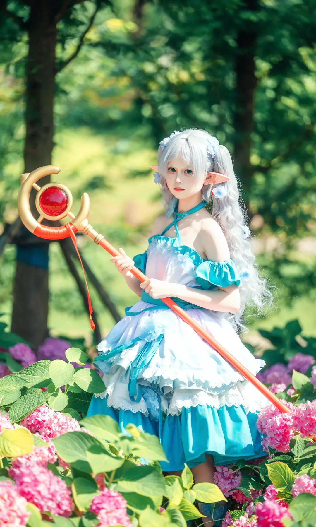 绣球花, 葬送的芙莉莲, 芙莉莲cos, 精灵耳, 无尽夏 - 第1张