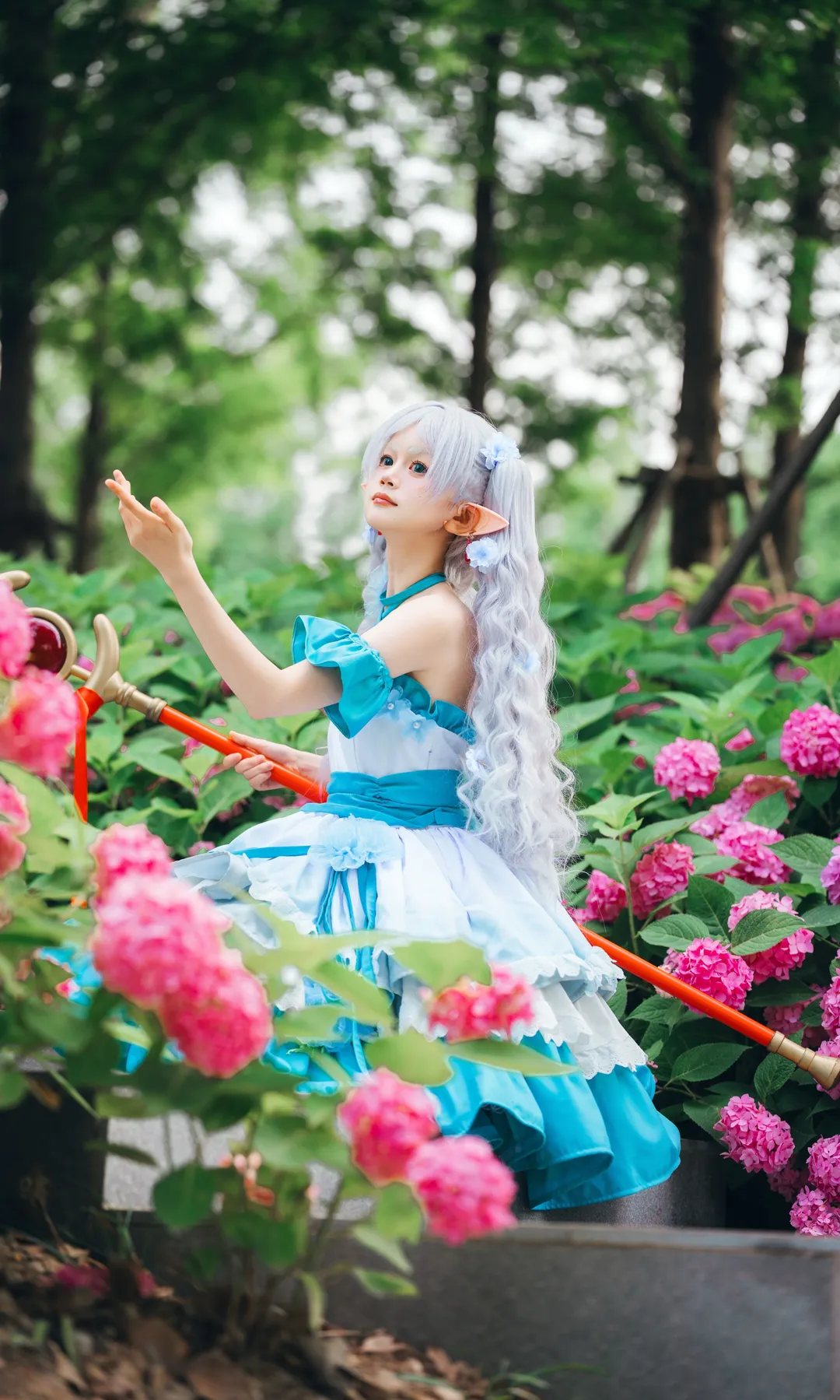 绣球花, 葬送的芙莉莲, 芙莉莲cos, 精灵耳, 无尽夏 - 第3张