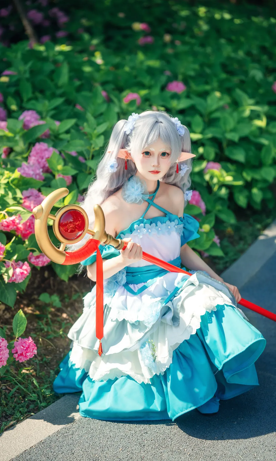绣球花, 葬送的芙莉莲, 芙莉莲cos, 精灵耳, 无尽夏