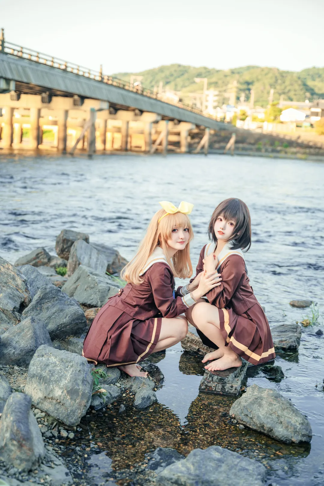 吹响吧上低音号, 吉川优子cos, 中世古香织cos, 北宇治高校制服, 双人校园外景 - 第10张