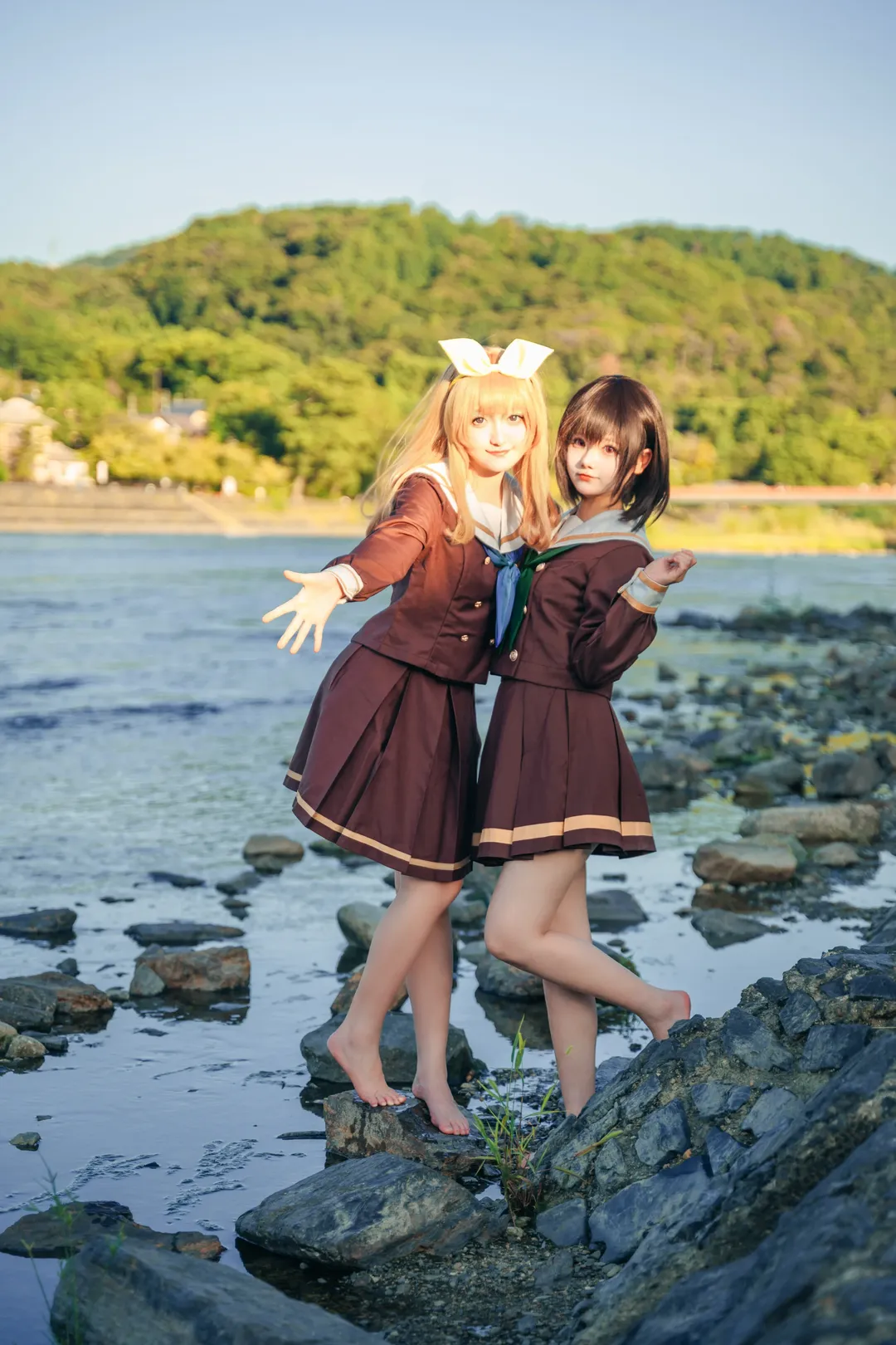 吹响吧上低音号, 吉川优子cos, 中世古香织cos, 北宇治高校制服, 双人校园外景 - 第12张