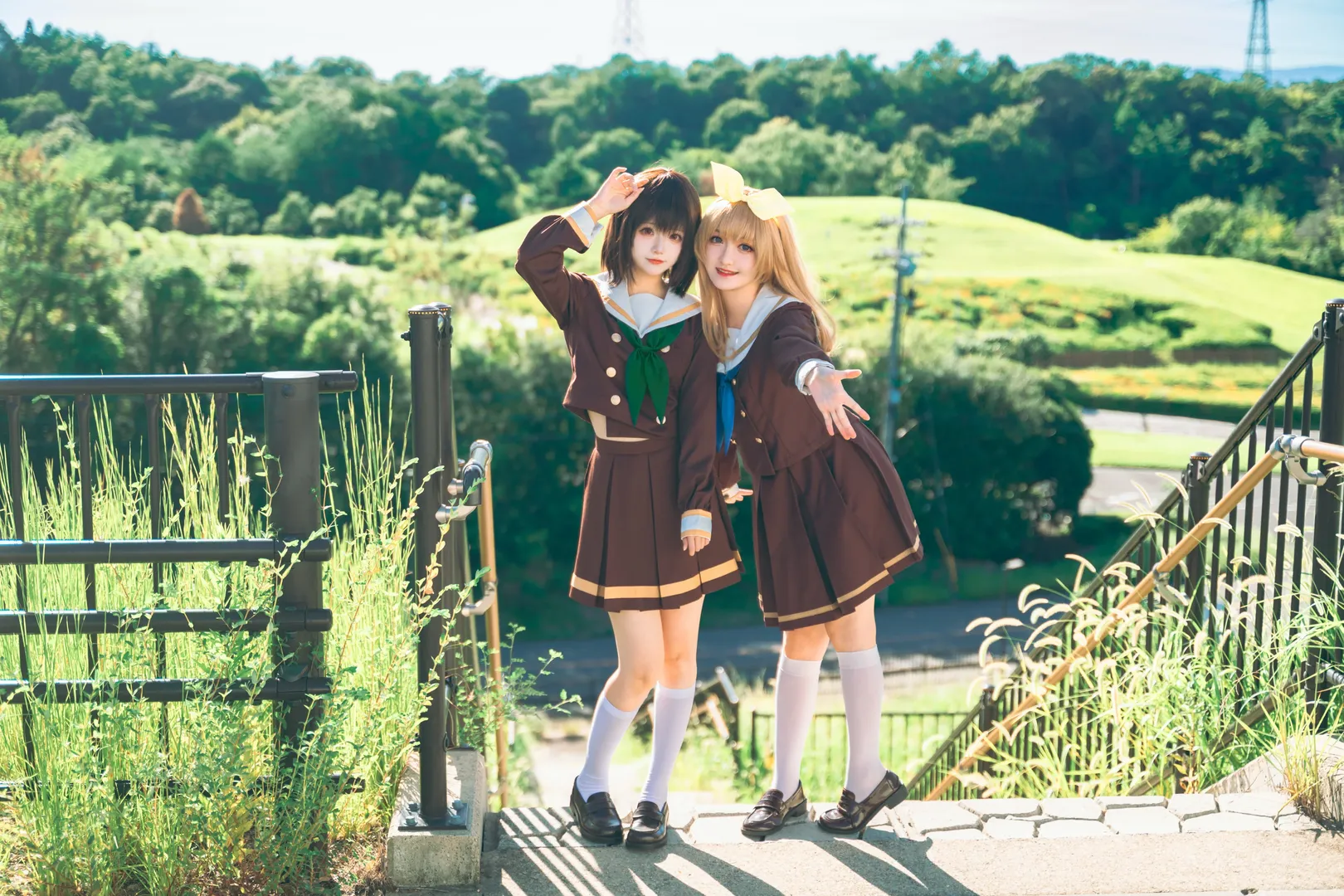 吹响吧上低音号, 吉川优子cos, 中世古香织cos, 北宇治高校制服, 双人校园外景 - 第13张