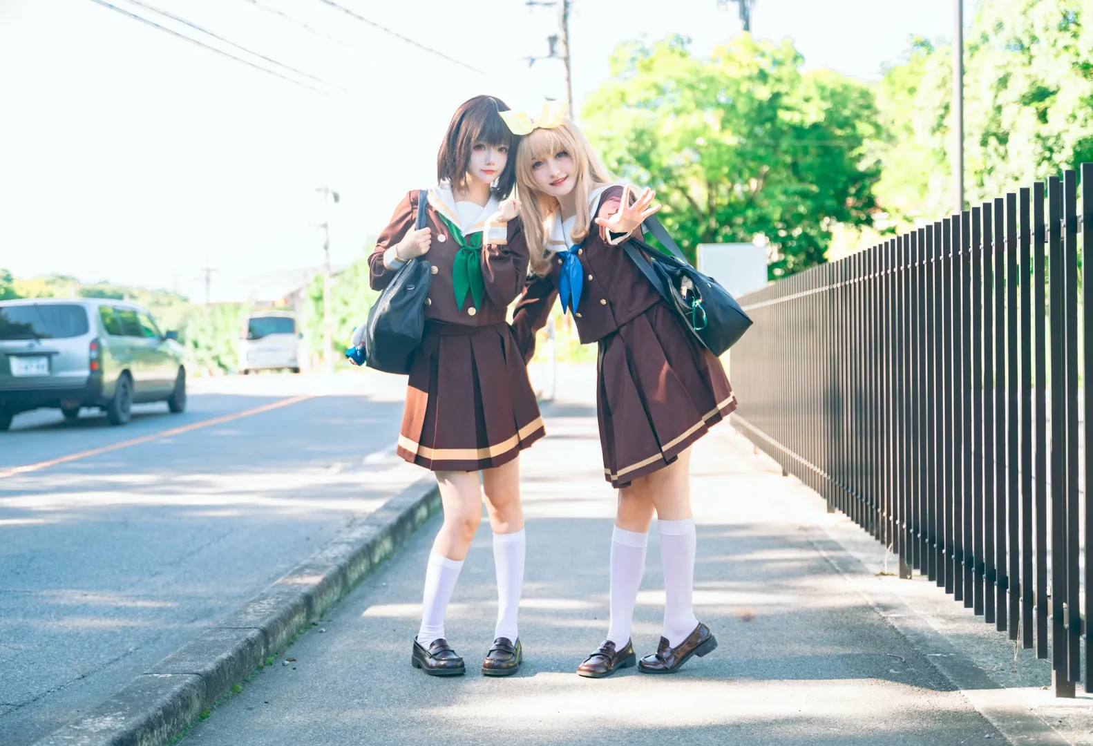 吹响吧上低音号, 吉川优子cos, 中世古香织cos, 北宇治高校制服, 双人校园外景 - 第6张