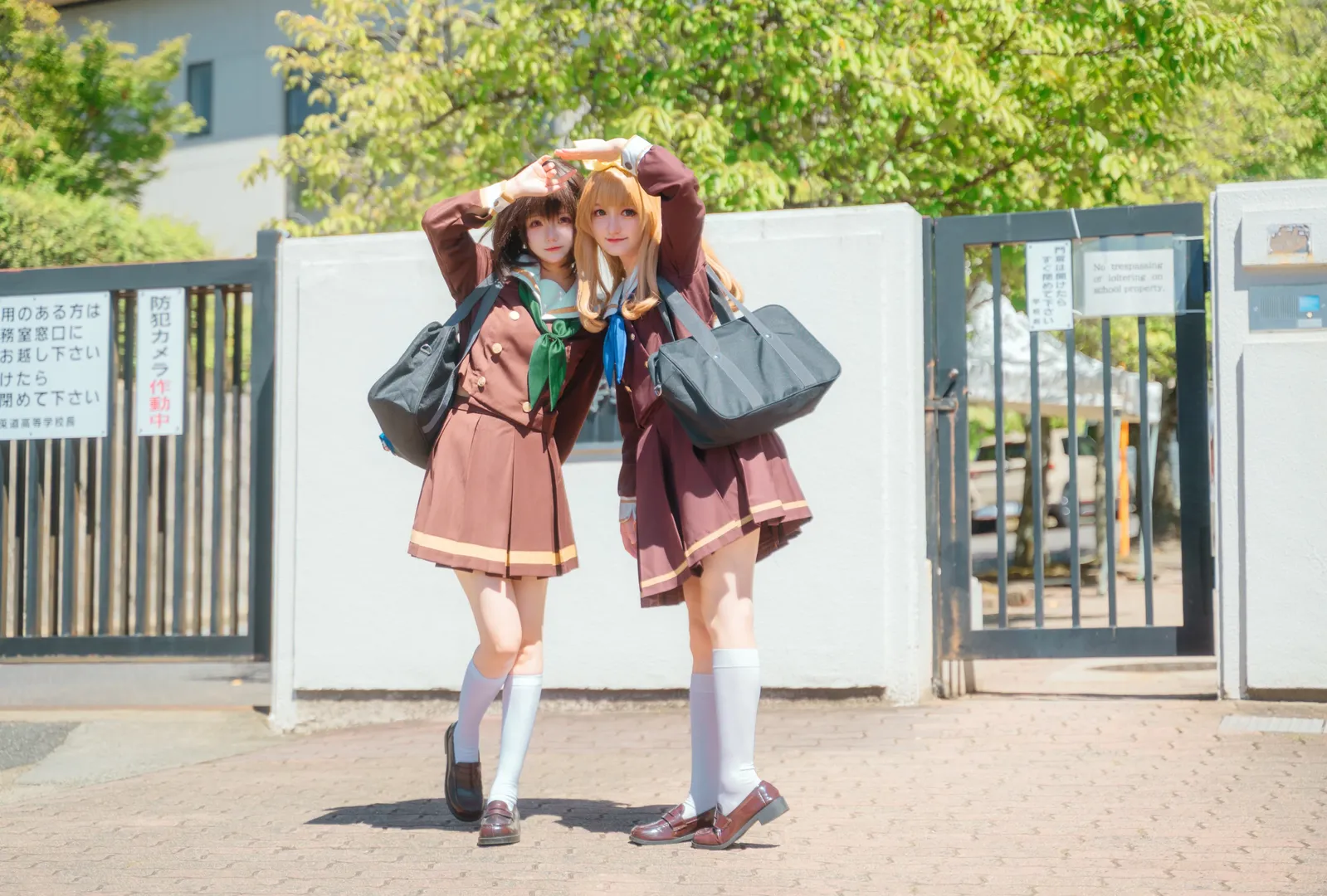 吹响吧上低音号, 吉川优子cos, 中世古香织cos, 北宇治高校制服, 双人校园外景 - 第7张