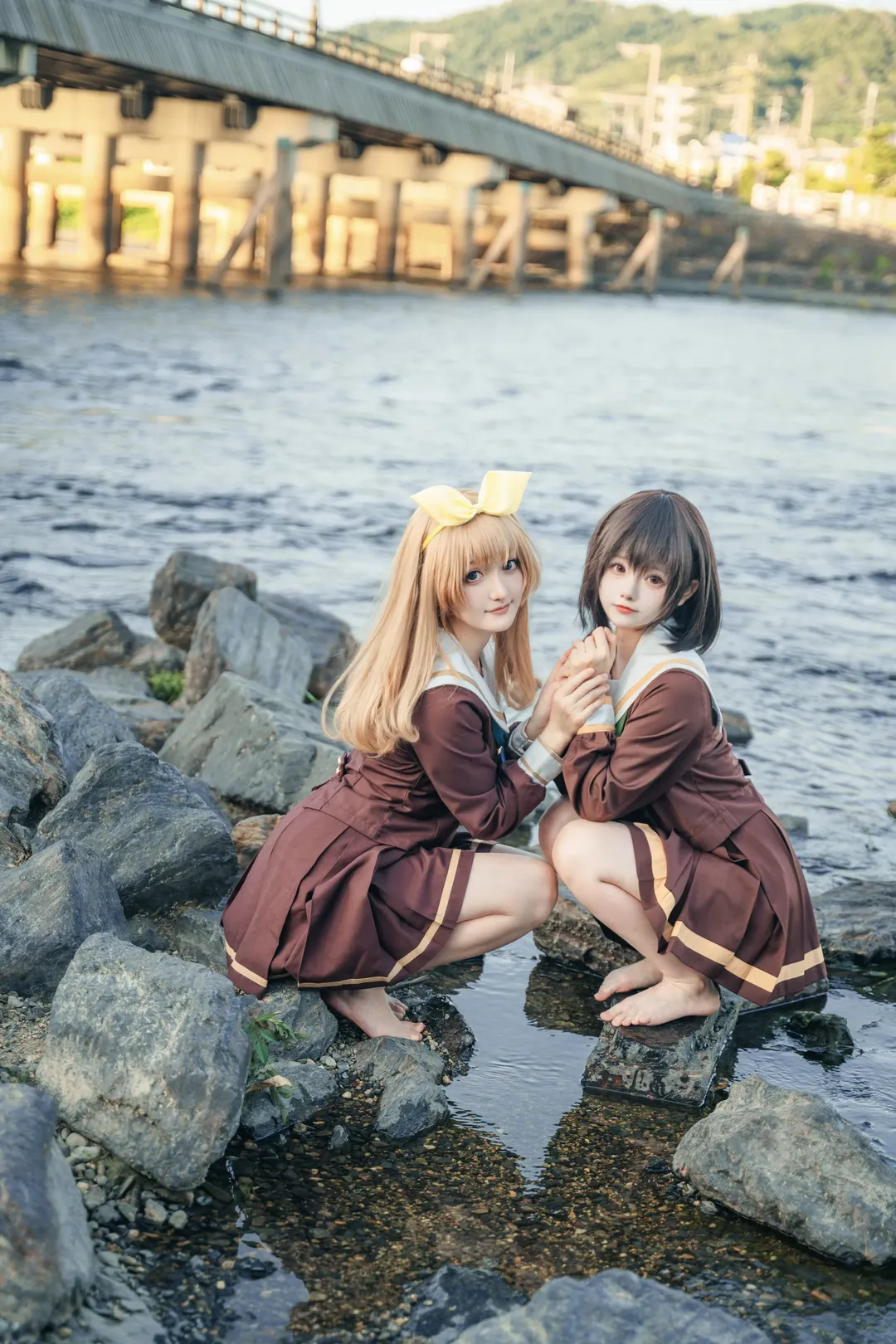 吹响吧上低音号, 吉川优子cos, 中世古香织cos, 北宇治高校制服, 双人校园外景 - 第8张