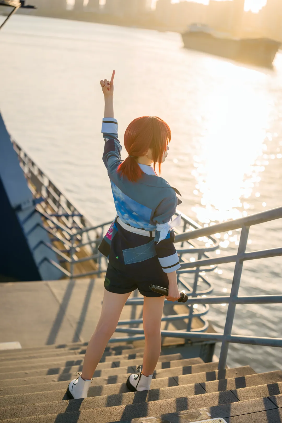 cosplay摄影, 二次元穿搭, 井芹仁菜cos, 少女乐队的呐喊, 逆光外景 - 第11张