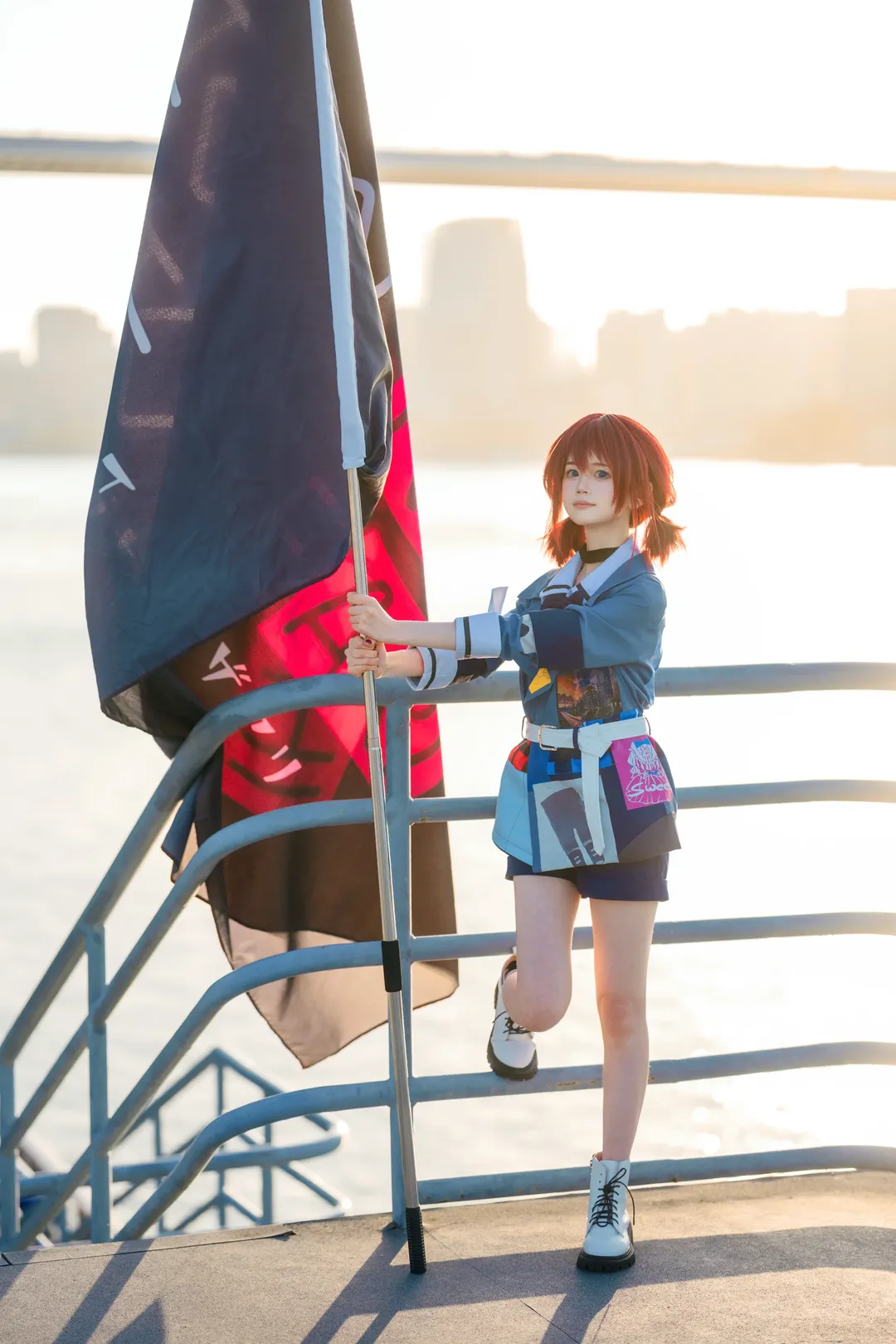 cosplay摄影, 二次元穿搭, 井芹仁菜cos, 少女乐队的呐喊, 逆光外景 - 第2张