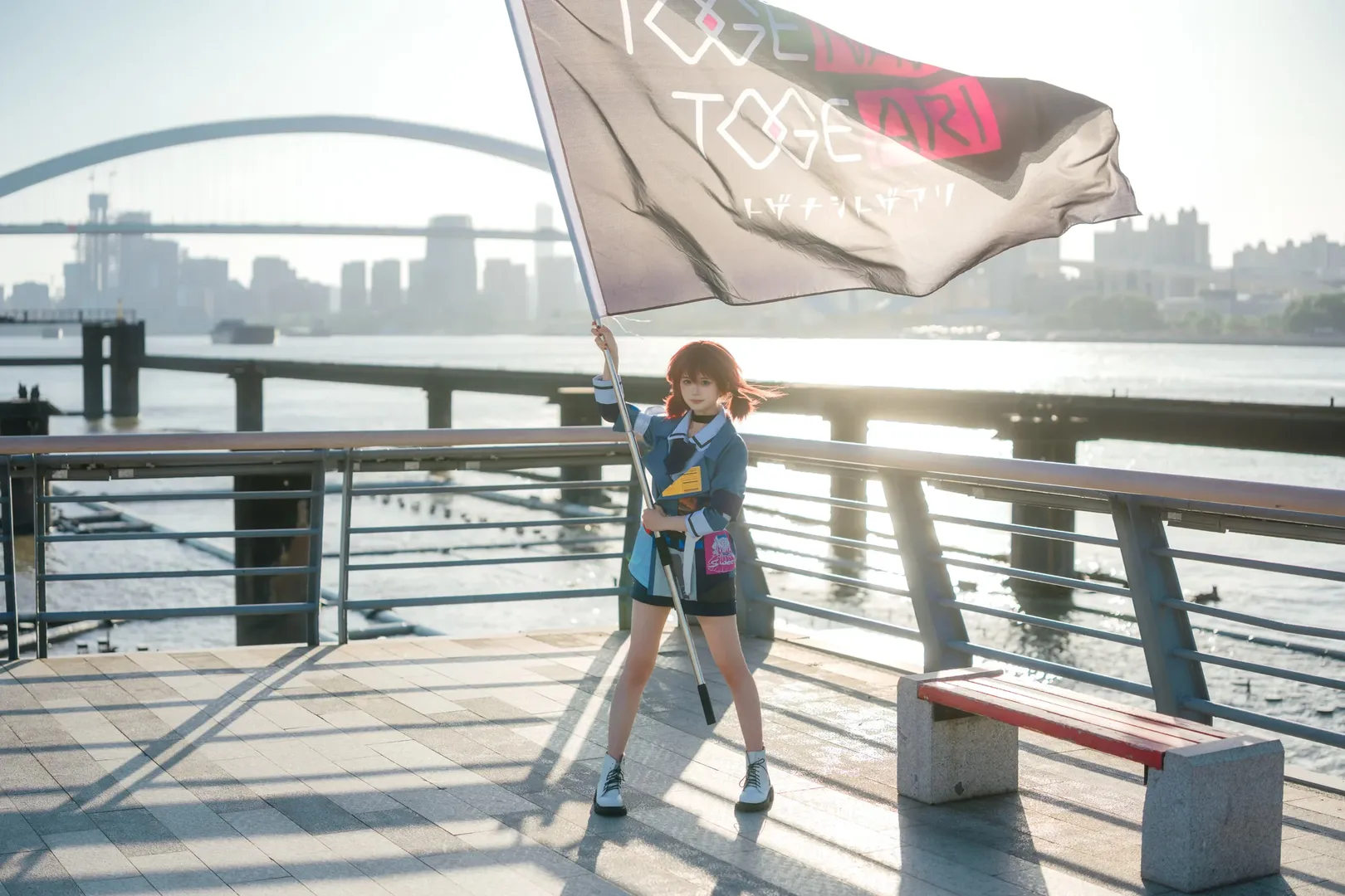 cosplay摄影, 二次元穿搭, 井芹仁菜cos, 少女乐队的呐喊, 逆光外景 - 第3张