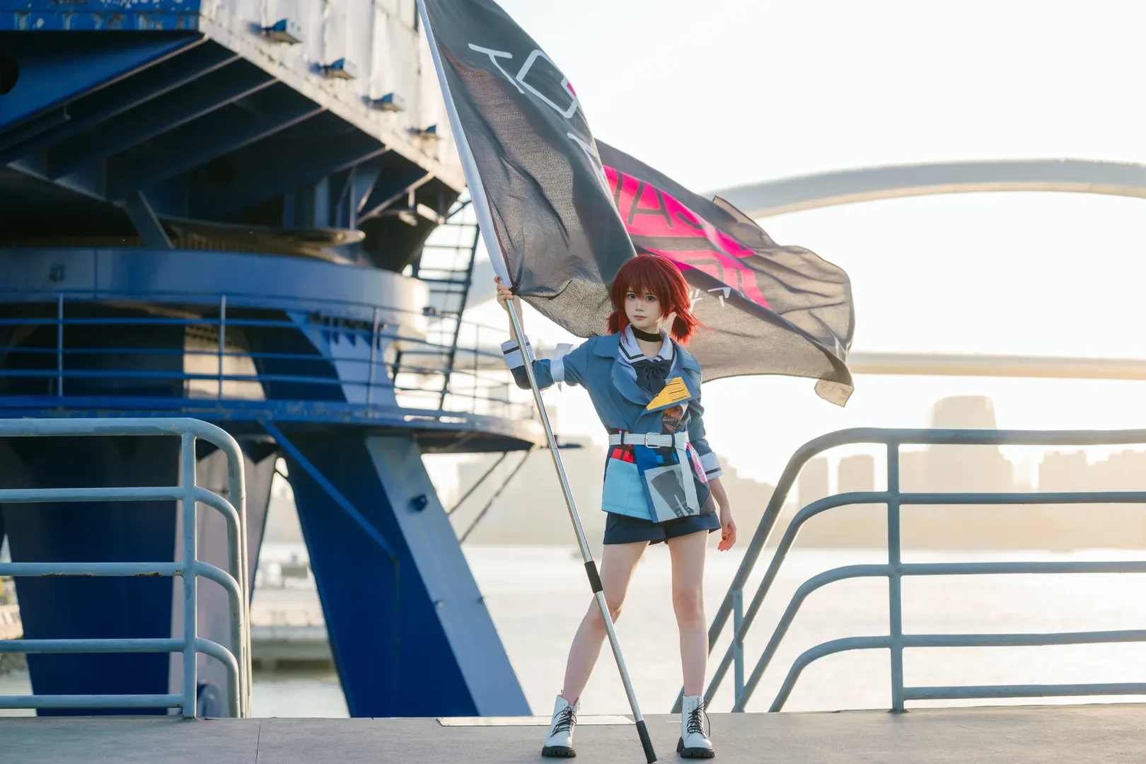 cosplay摄影, 二次元穿搭, 井芹仁菜cos, 少女乐队的呐喊, 逆光外景 - 第4张