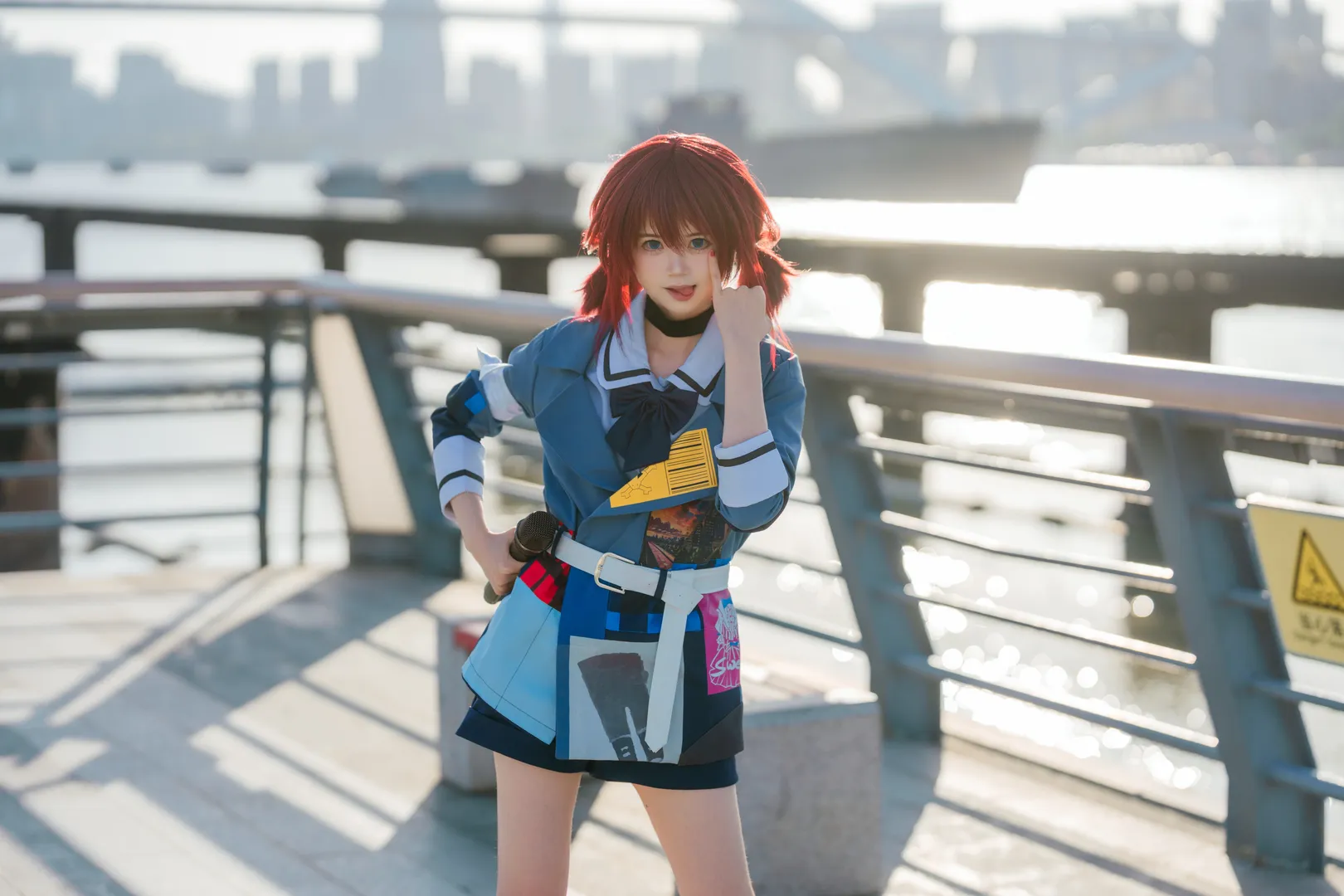 cosplay摄影, 二次元穿搭, 井芹仁菜cos, 少女乐队的呐喊, 逆光外景 - 第9张