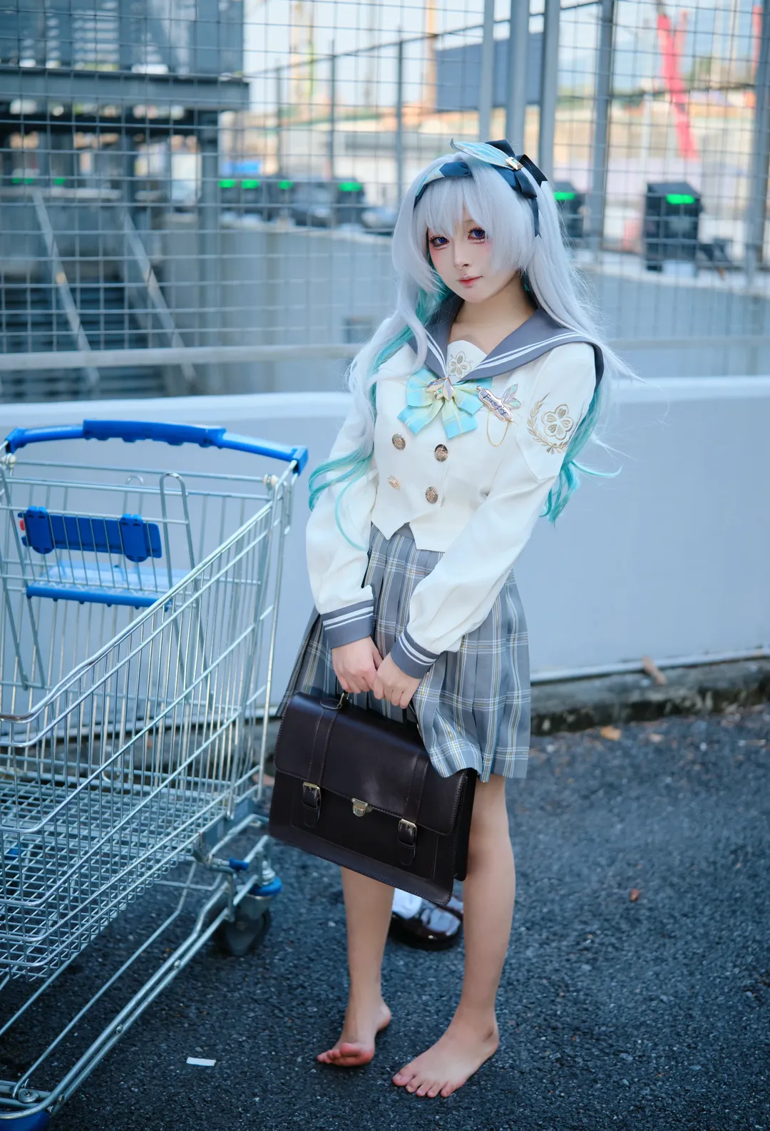 崩坏星穹铁道, 流萤cos, cosplay日常, 二次元穿搭, JK制服写真 - 第1张