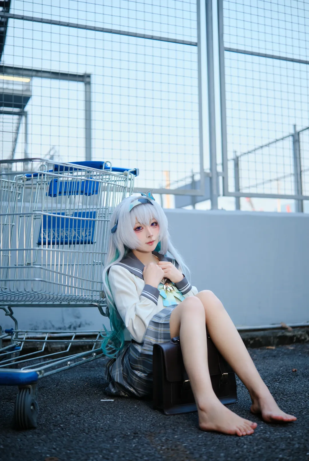 崩坏星穹铁道, 流萤cos, cosplay日常, 二次元穿搭, JK制服写真 - 第3张