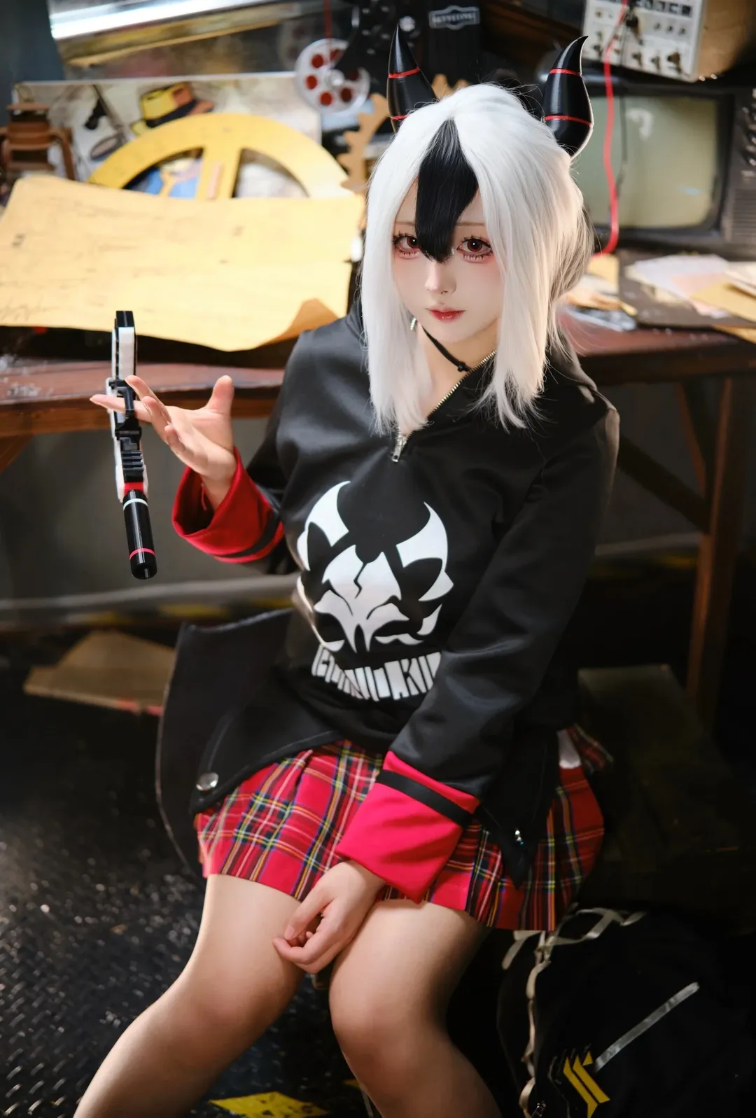 Roleplay, Blue Archive, Casual cosplay, Kayoko cosplay, Vintage portrait