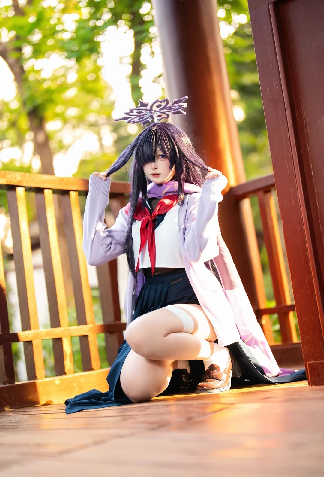 ブルーアーカイブ, アウトドア撮影, 大野ツクヨ コスプレ, 日系ファッション, 学園風コスプレ - 5枚目