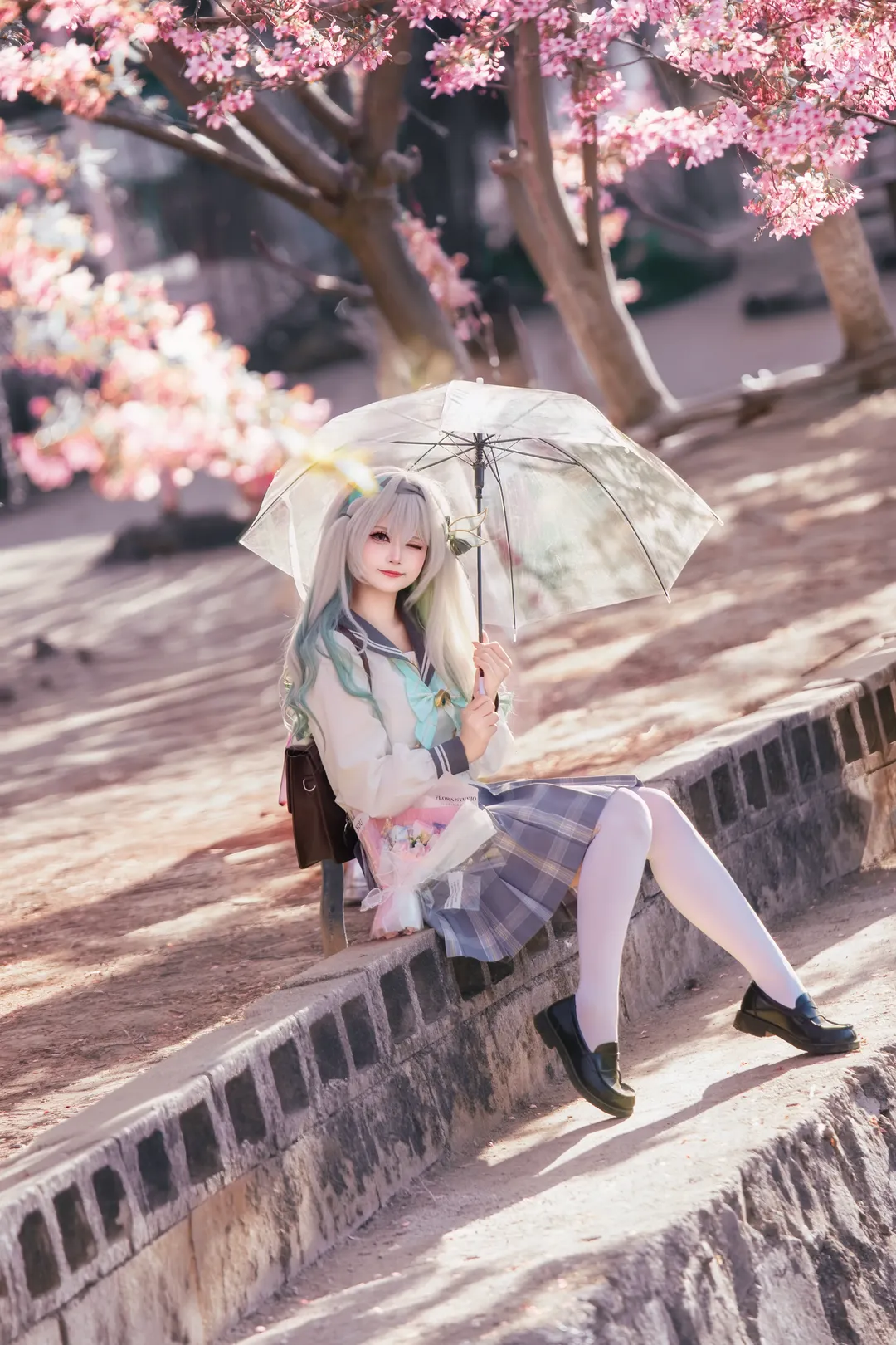 崩壞星穹鐵道, 流螢cos, JK制服, cosplay攝影, 福州櫻花
