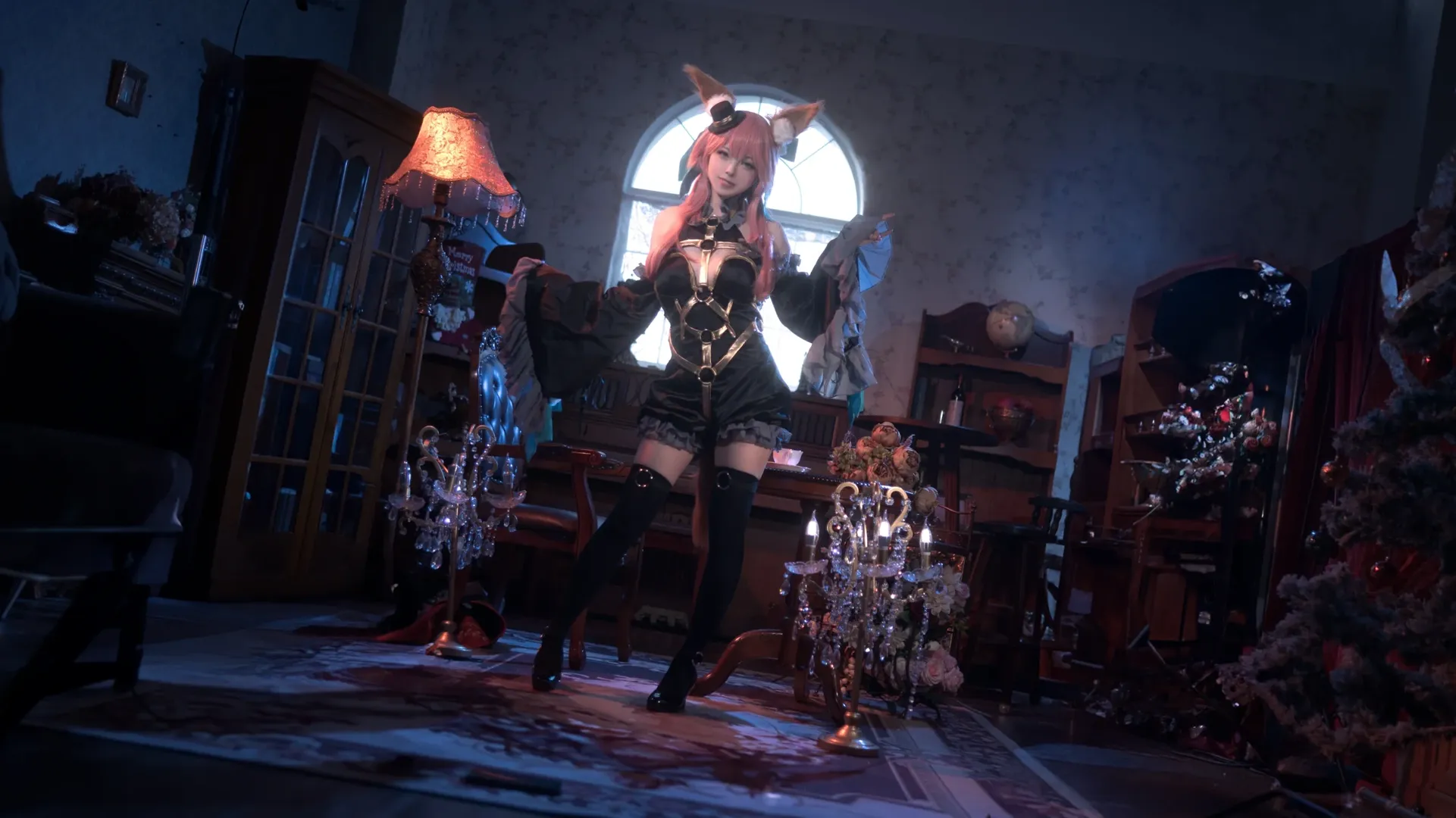 Fate, 黑丝高跟鞋, 玉藻前cos, 复古写真, 狐狸cosplay - 第9张