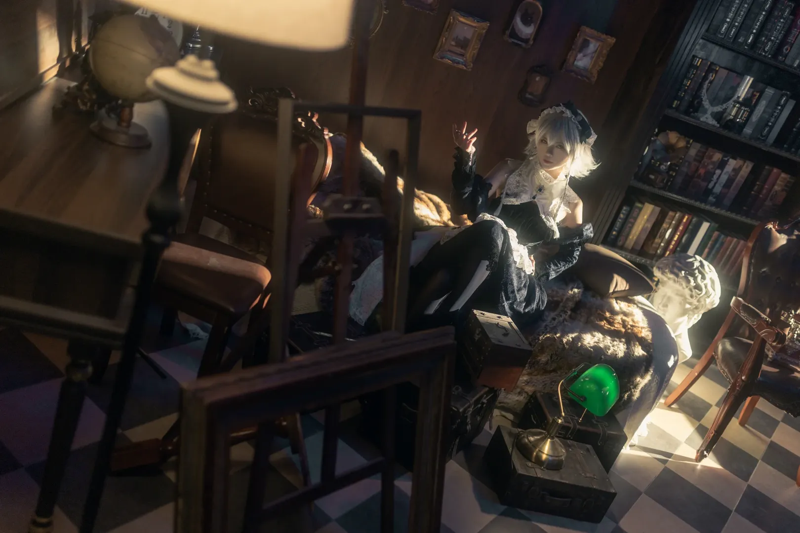 东方project, cos正片, 女仆装, 十六夜咲夜cos, 复古光影摄影 - 第6张