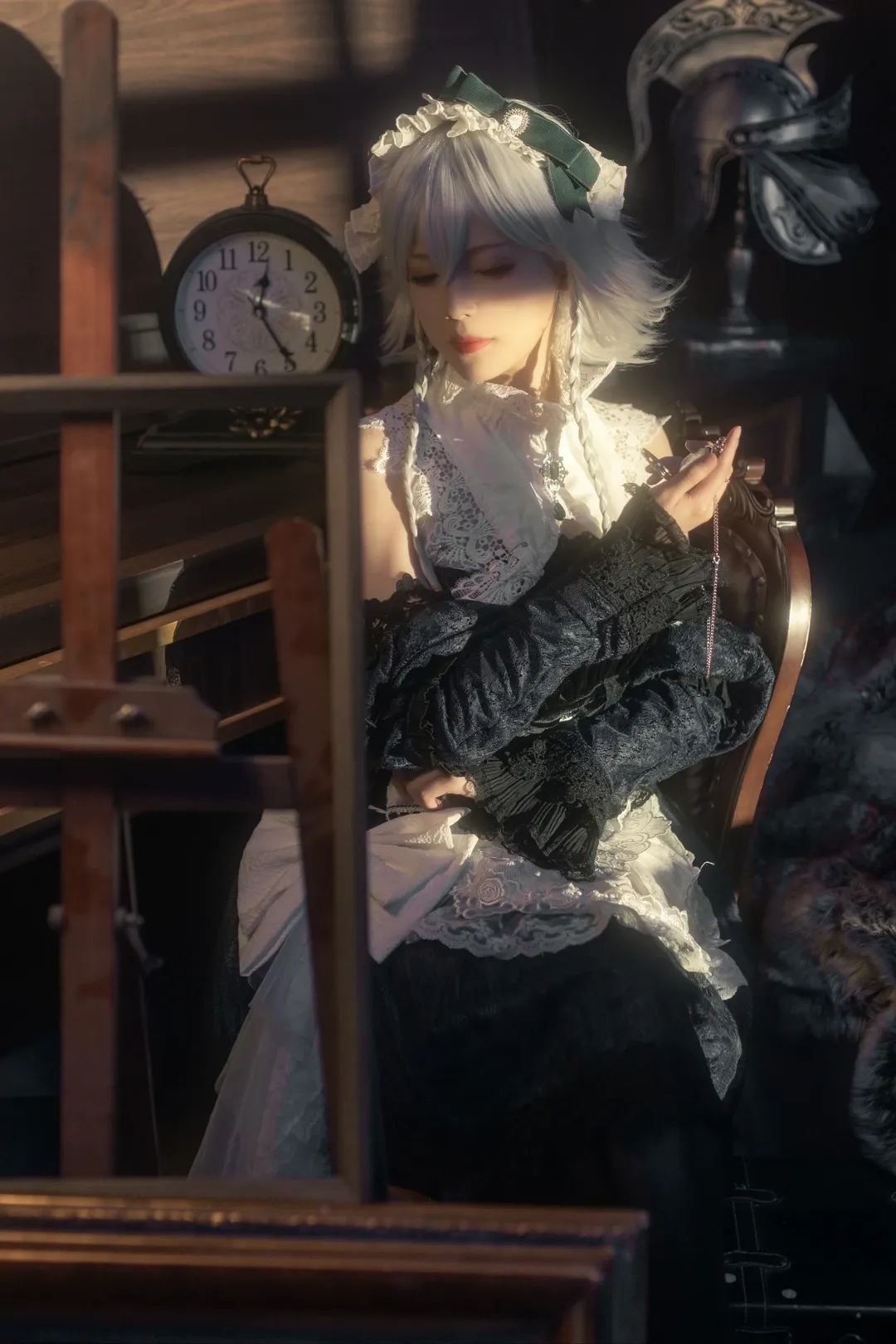 东方project, cos正片, 女仆装, 十六夜咲夜cos, 复古光影摄影 - 第7张