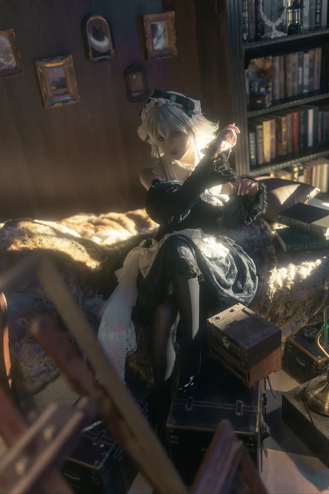 东方project, cos正片, 女仆装, 十六夜咲夜cos, 复古光影摄影 - 第9张