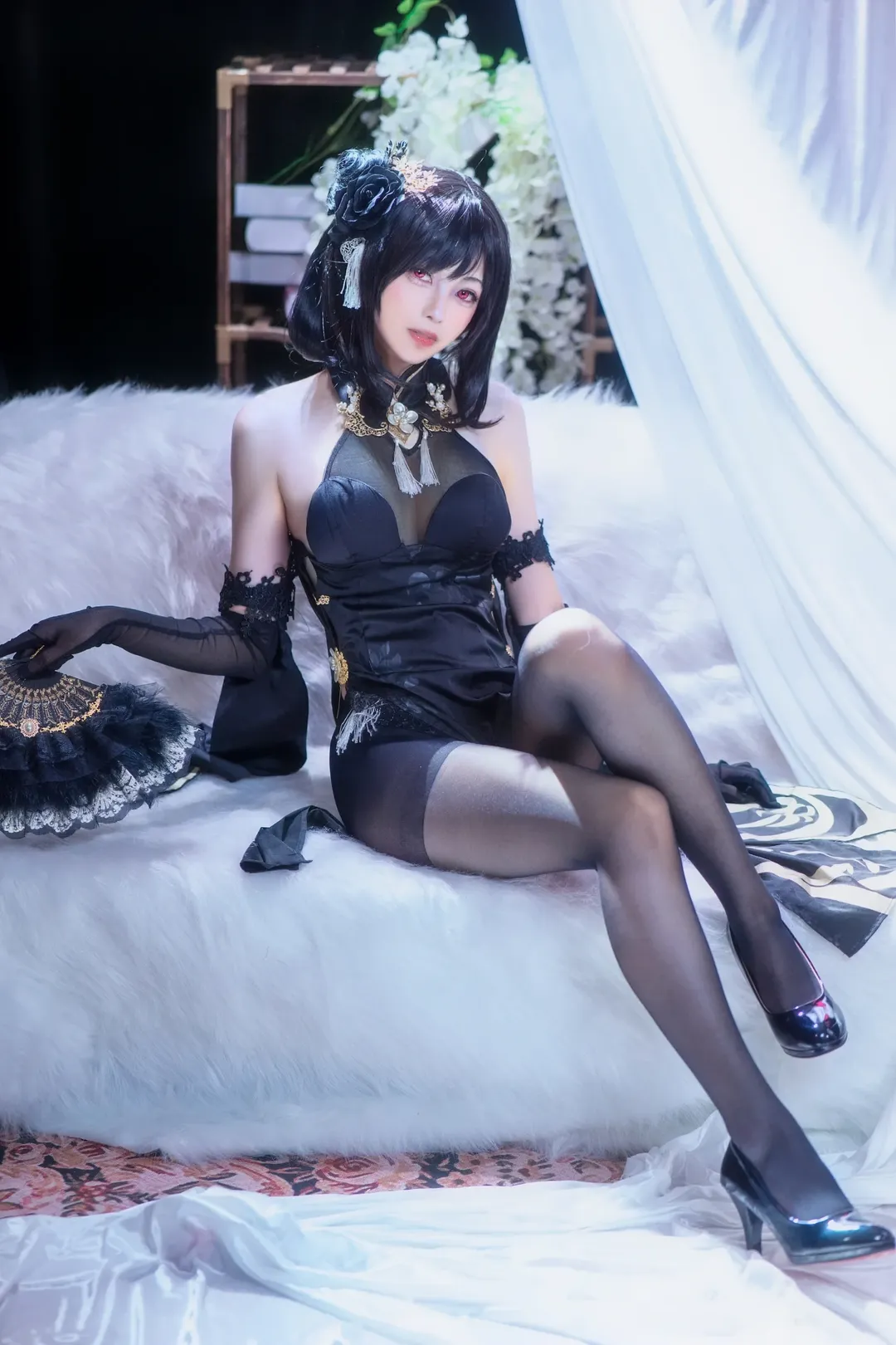 二次元摄影, 碧蓝航线, 镇海cos, 旗袍cosplay, 黑丝穿搭
