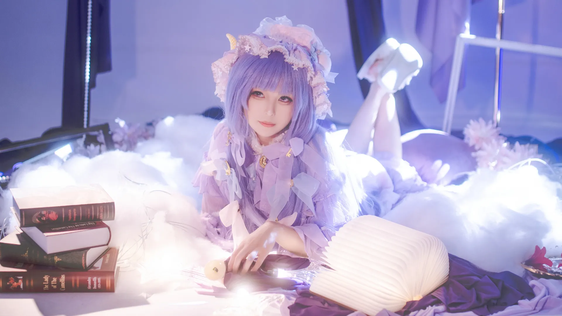 东方project, 洛丽塔, 二次元cos, cosplay摄影, 帕秋莉·诺蕾姬cos - 第2张