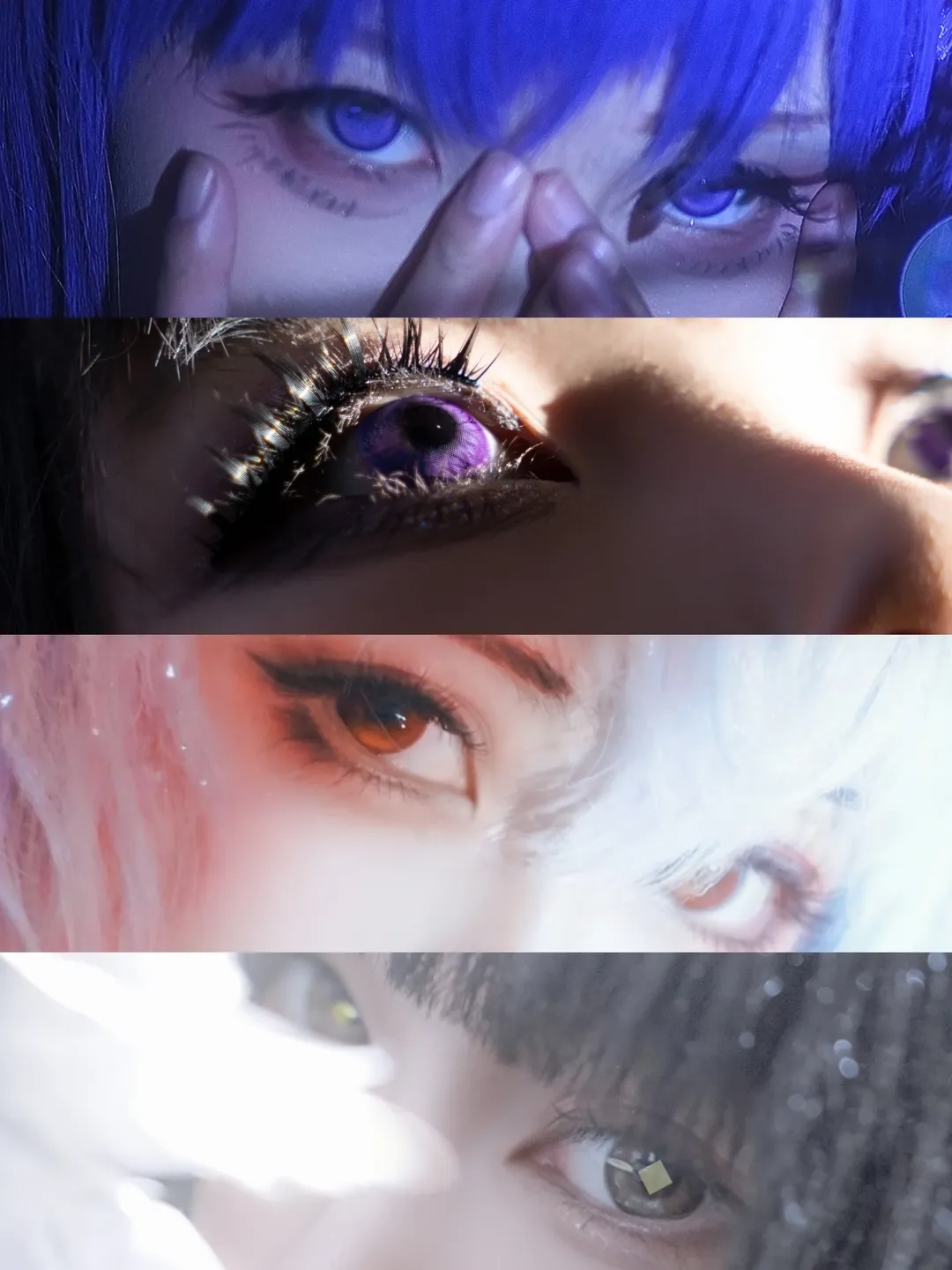 Cosplay后期, 美瞳调色教程, 眼神光画法, 二次元眼妆, PS修图技巧