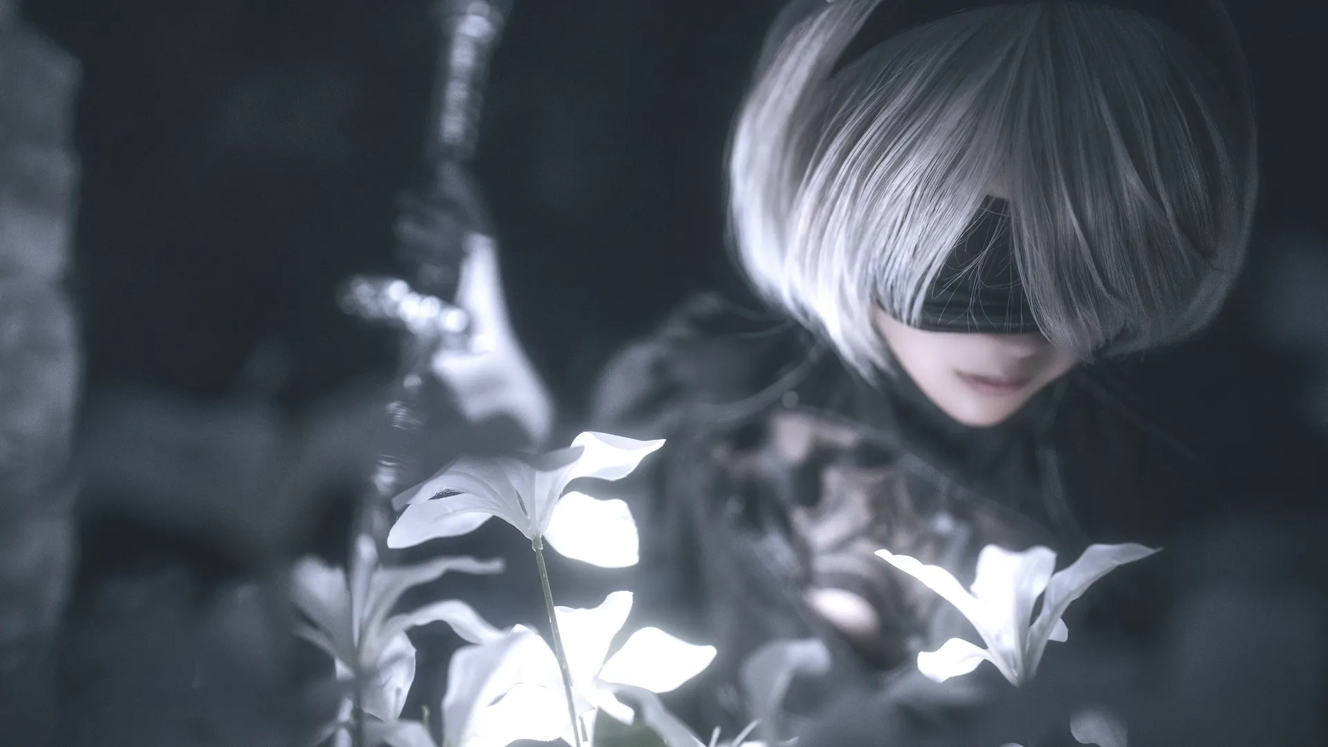 角色扮演, 尼尔机械纪元, 废墟写真, YoRHa No. 2 Type B cos, 白百合 - 第3张