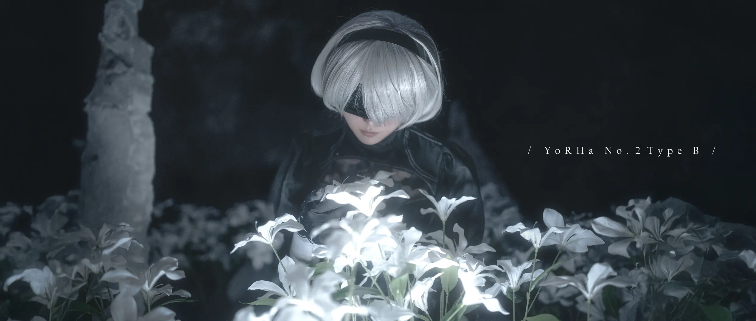 角色扮演, 尼尔机械纪元, 废墟写真, YoRHa No. 2 Type B cos, 白百合 - 第4张