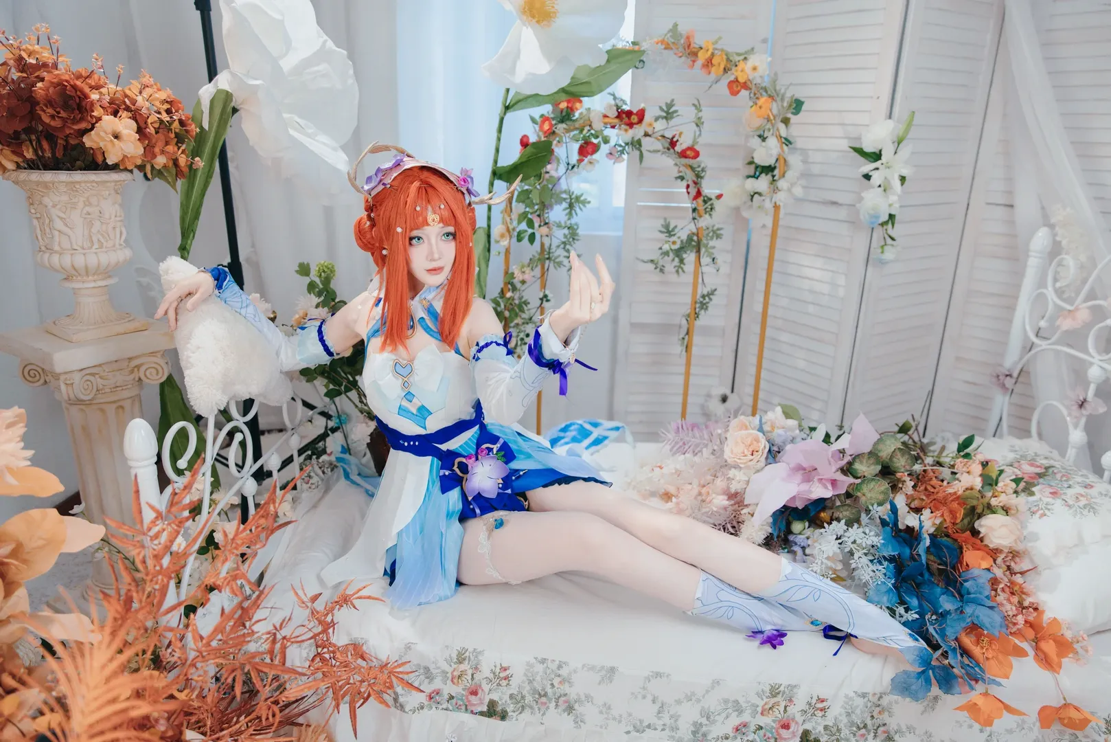 原神, 角色还原, 妮露cos, cosplay正片, 梦幻写真 - 第5张