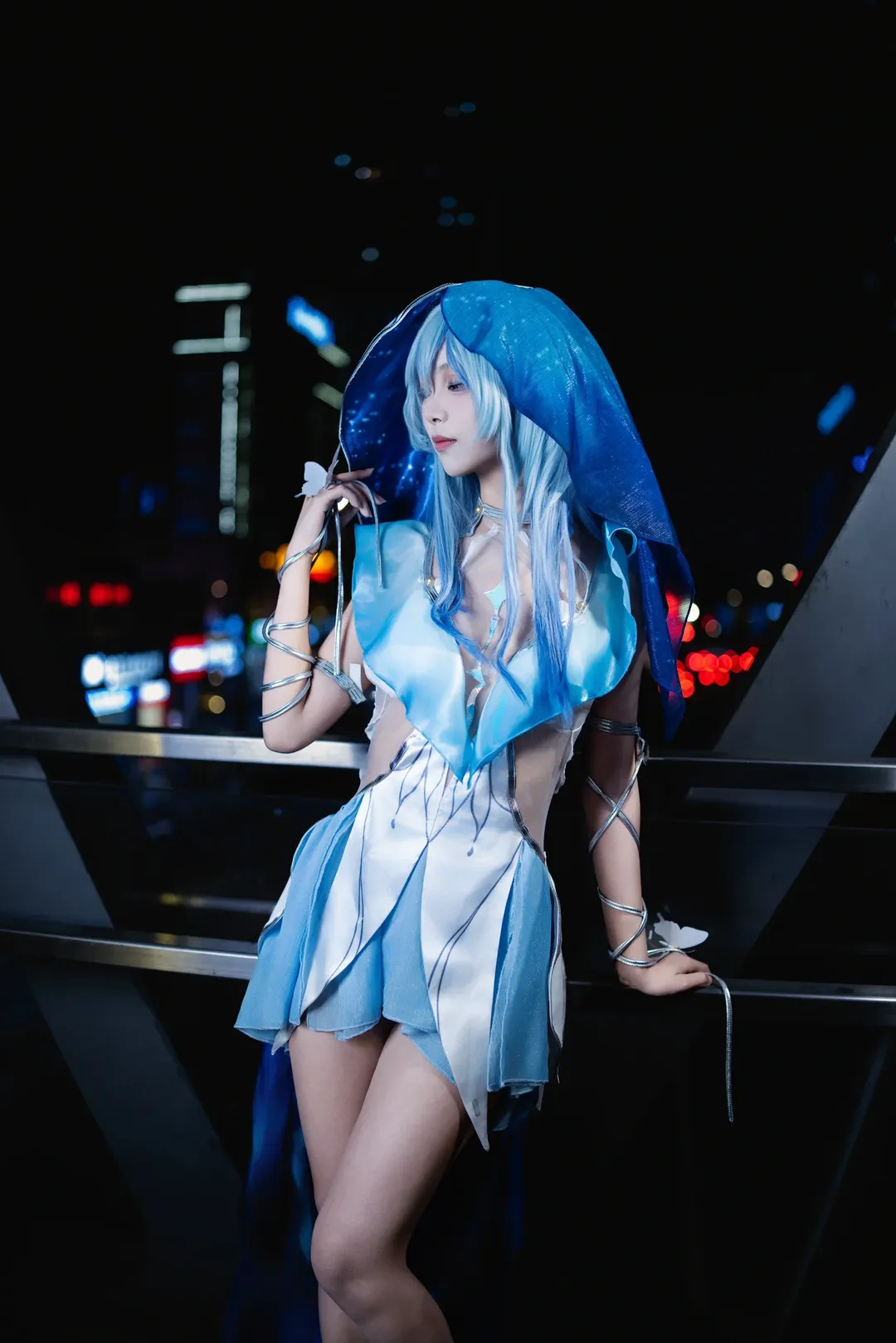 守岸人cos, 夜景人像, cosplay摄影, 二次元Coser, 潮鸣 - 第2张