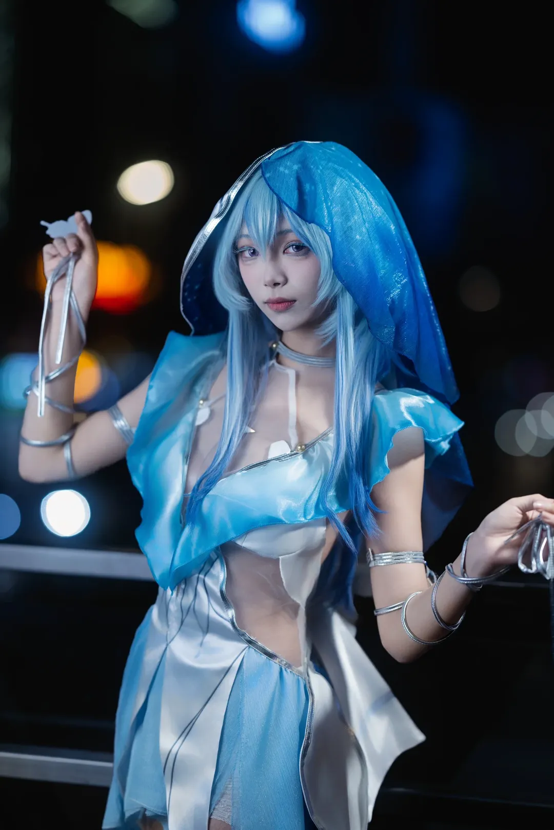 守岸人cos, 夜景人像, cosplay摄影, 二次元Coser, 潮鸣 - 第3张