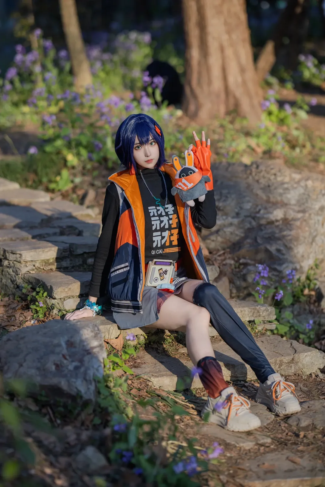 户外摄影, cosplay正片, 绝区零cos, 机能风穿搭, 植物园外景 - 第6张