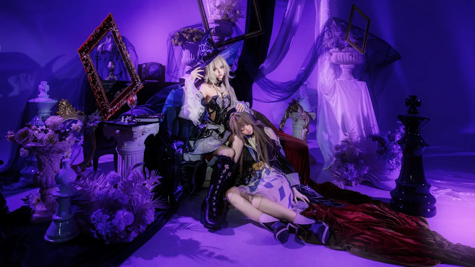 崩坏星穹铁道, 双人cos, 黑塔cos, 哥特风cosplay, 摄影棚布景 - 第4张