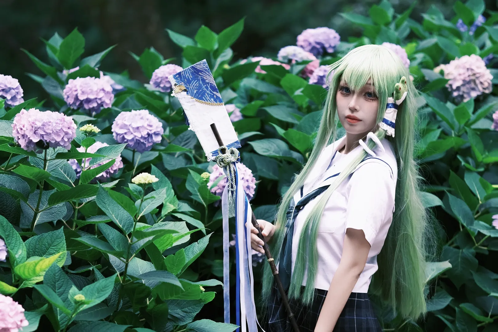 东方Project, 东风谷早苗cos, cosplay正片, 大理旅拍, 寂照庵 - 第2张