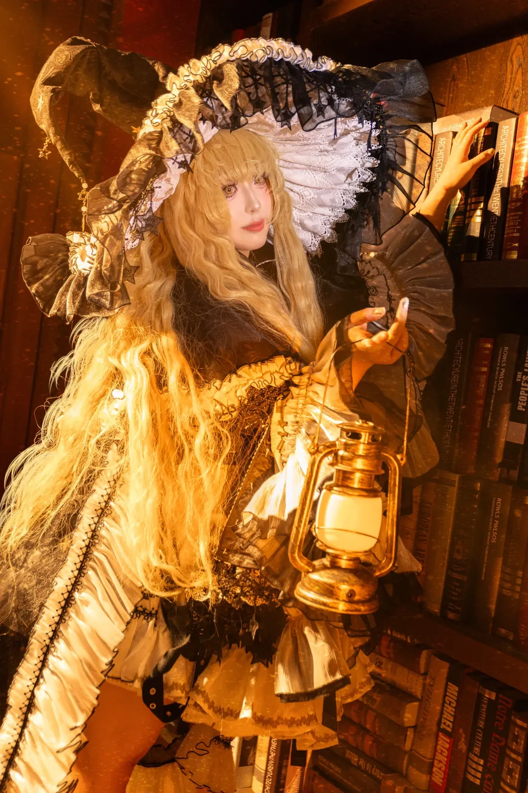 东方project, 雾雨魔理沙cos, 图书馆摄影, 东方cosplay, 复古洋装 - 第10张