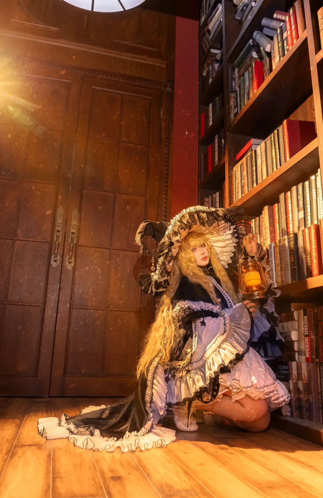 东方project, 雾雨魔理沙cos, 图书馆摄影, 东方cosplay, 复古洋装 - 第3张