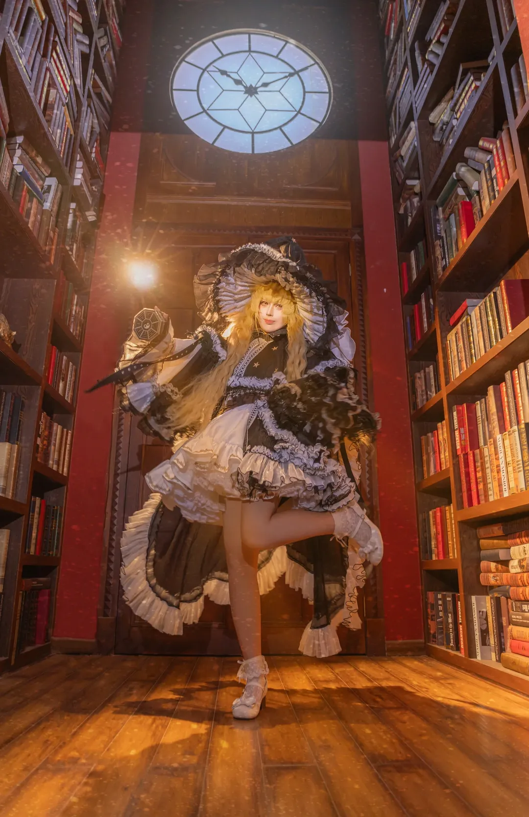 东方project, 雾雨魔理沙cos, 图书馆摄影, 东方cosplay, 复古洋装 - 第8张