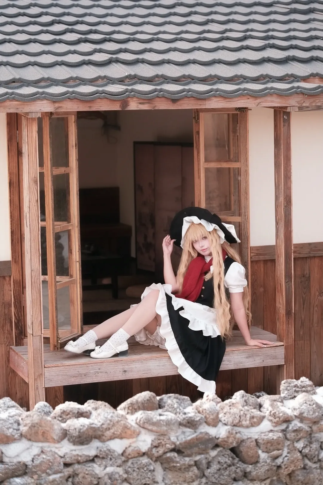 二次元撮影, 東方Project, 霧雨魔理沙 コスプレ, 広州の雪景色スタジオ, 冬の空気感